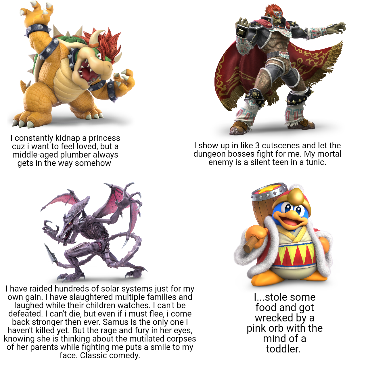 If Nintendo Villains Was Introducing Themselves To Each Other. | Scrolller