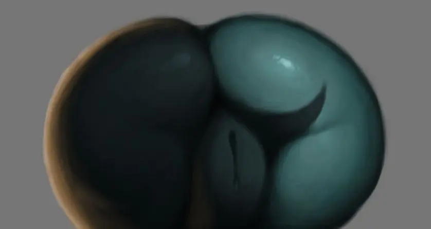Imp Midna from The Legend of Zelda in hentai fan art featuring ahegao and thick thighs