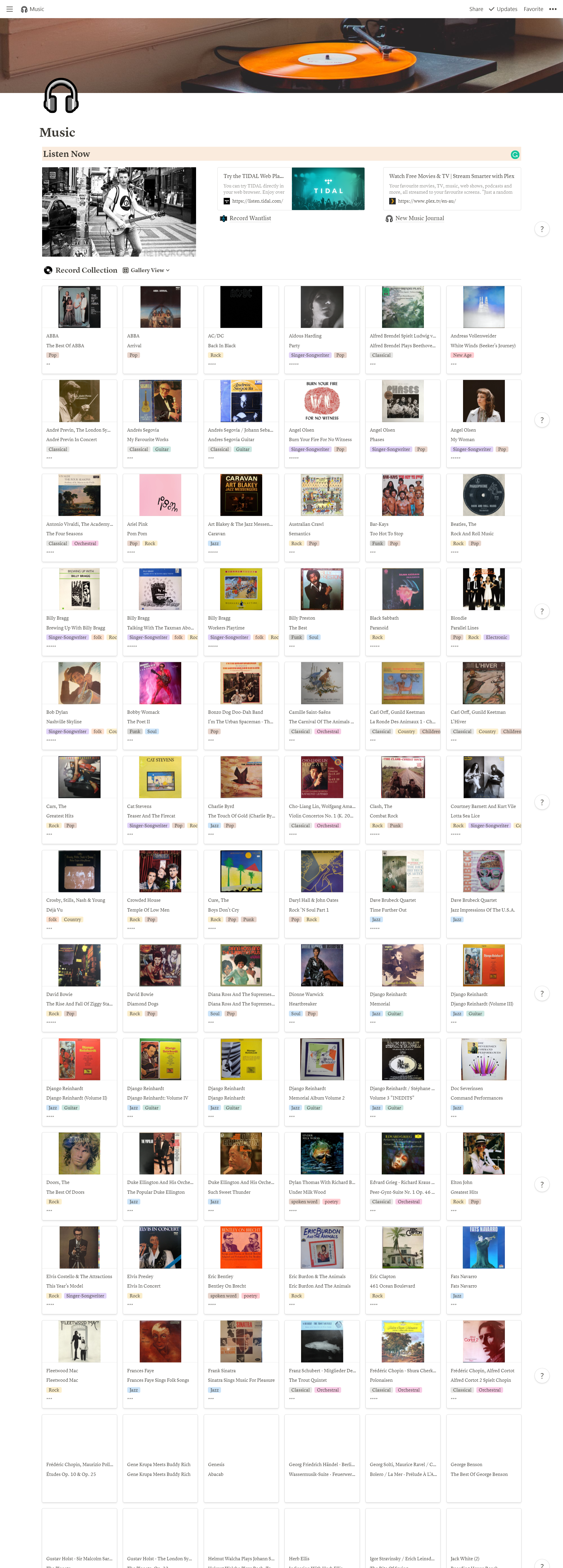 (In progress) Music database built from Discogs .csv import | Scrolller