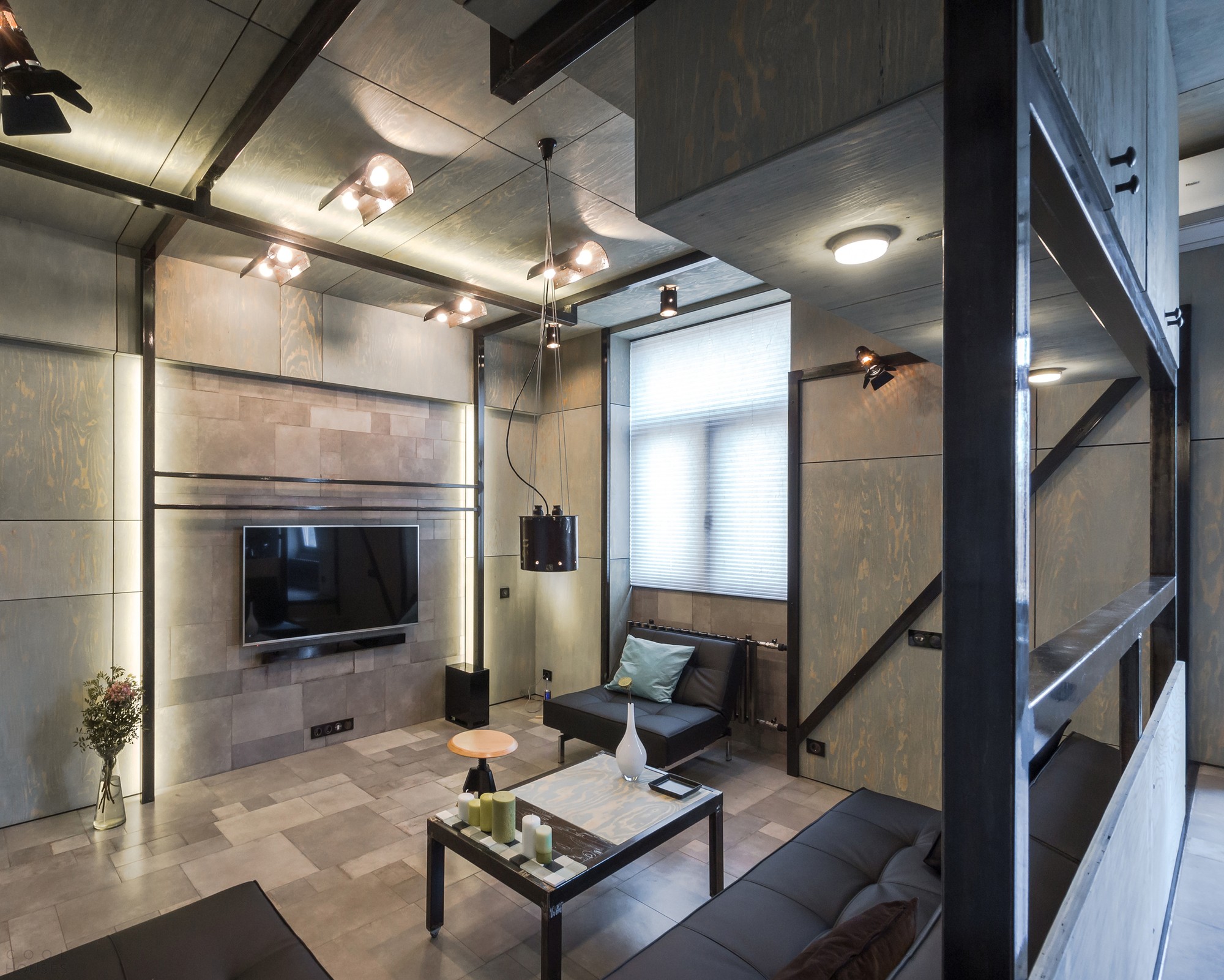 Industrial designed apartment in Moscow [2000 x 1601] | Scrolller - Hidden Industrial Apartment With Tranquil Setting