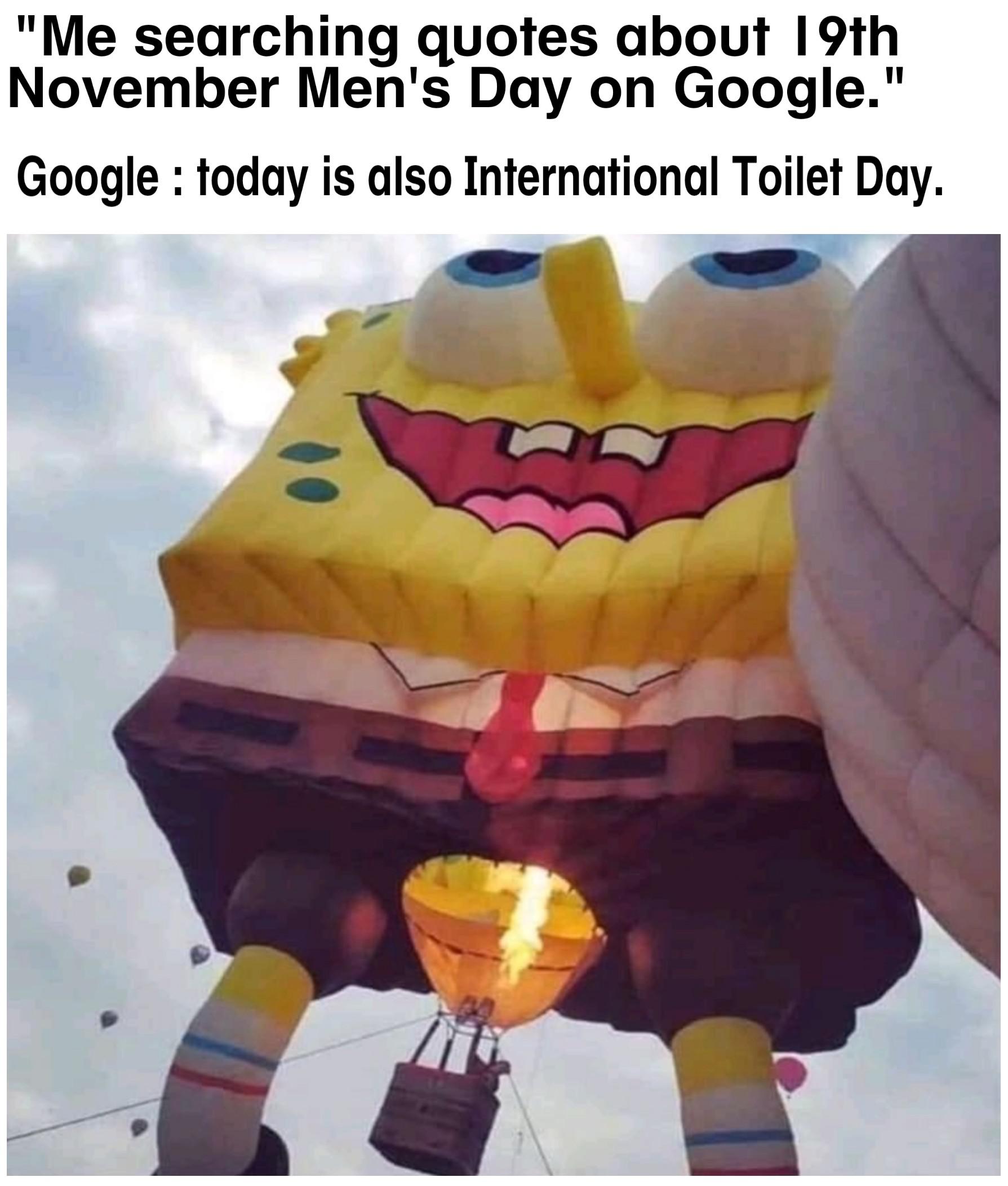 International men's day = international toilet day Scrolller