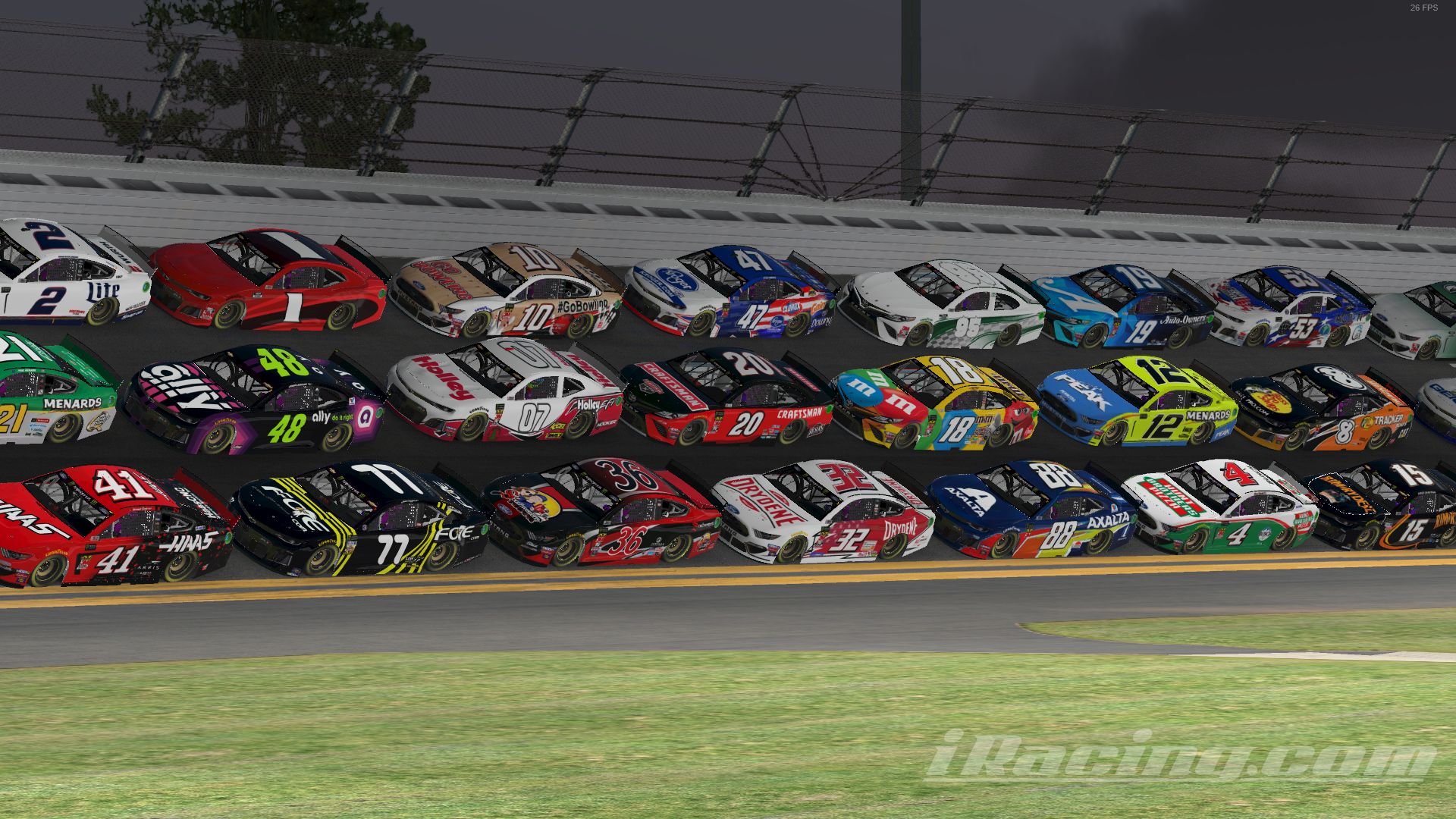 iRacing with the NASCAR Roster, AI Cars, and massive crashes. Like 2003 ...