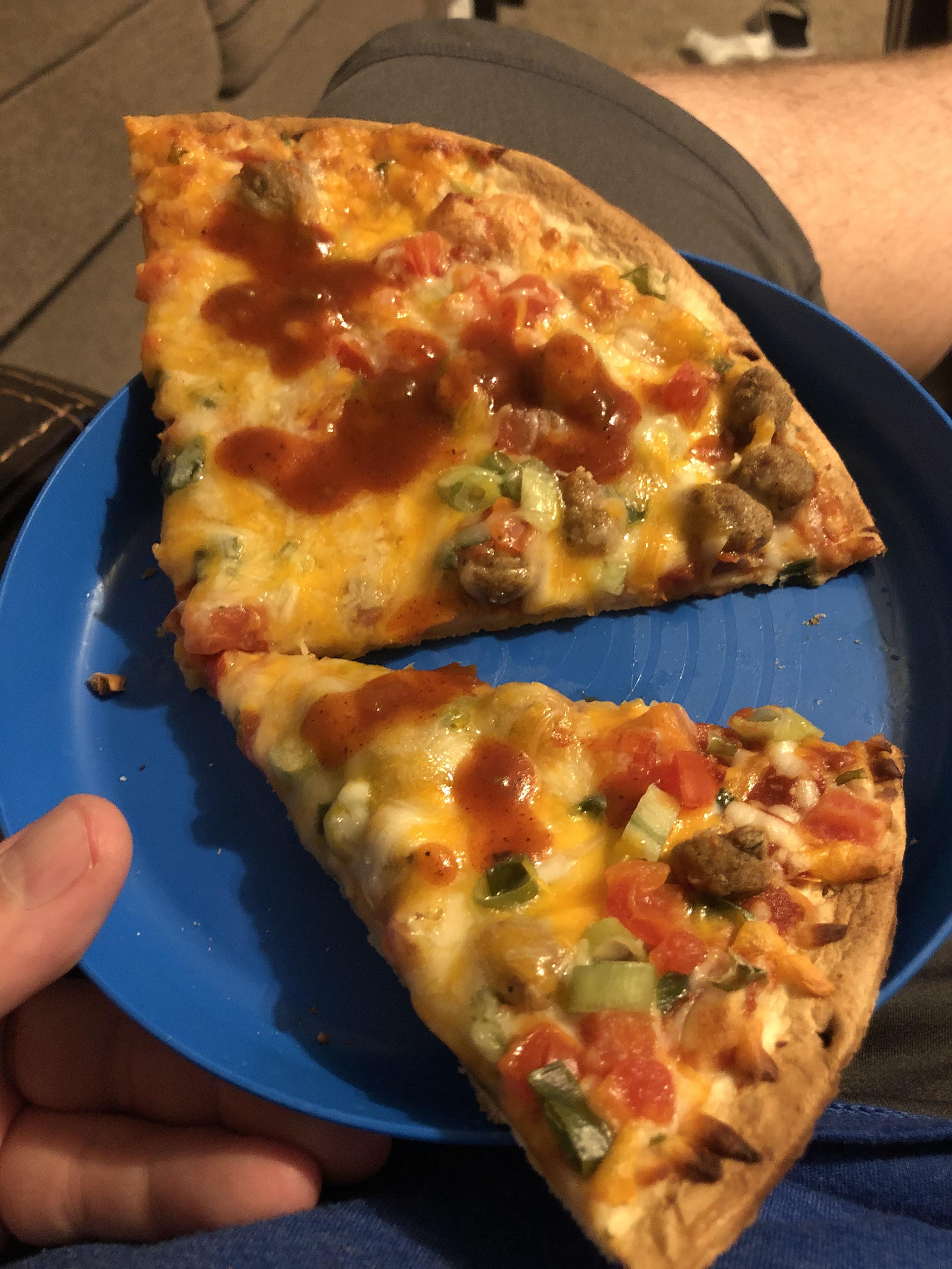 Jacks Mexican Pizza Extra Mexican blend cheese and Taco Bell hot