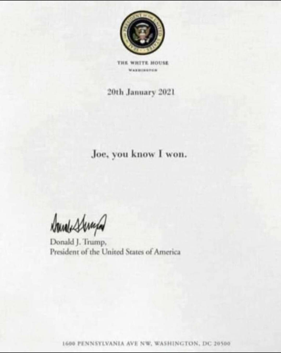 Joe's leaked letter Scrolller