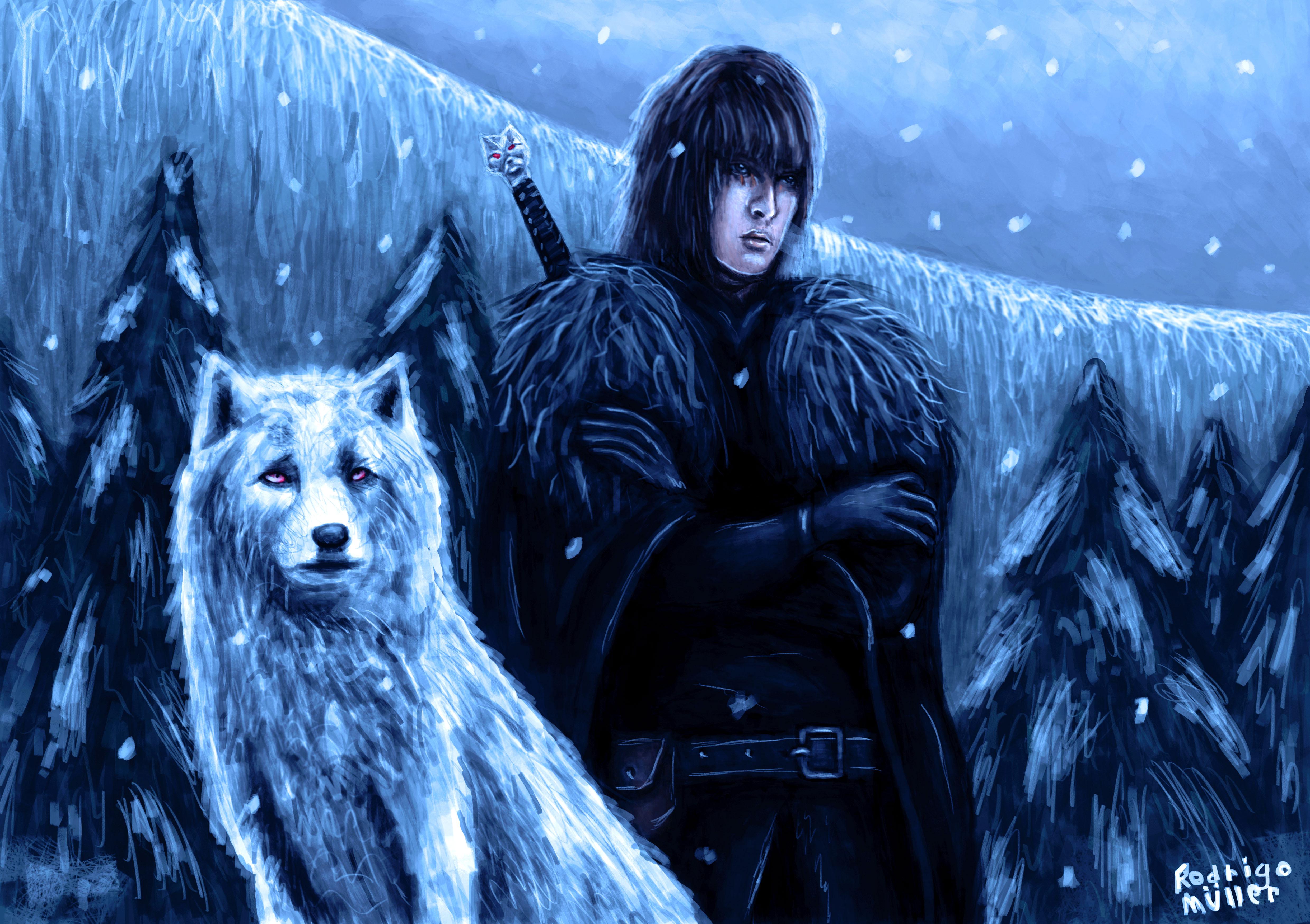 Jon Snow and Ghost, by me | Scrolller