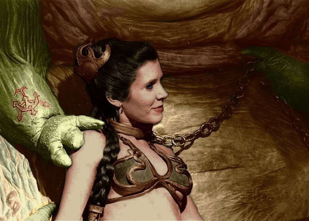 Leia And Jabba Colorized Scrolller 7714