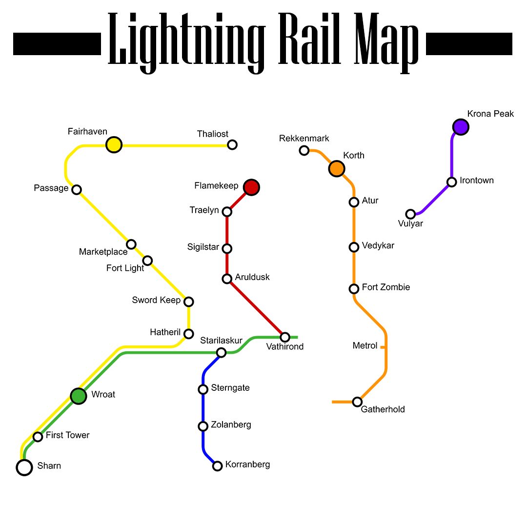 Lightning Rail Map | Scrolller