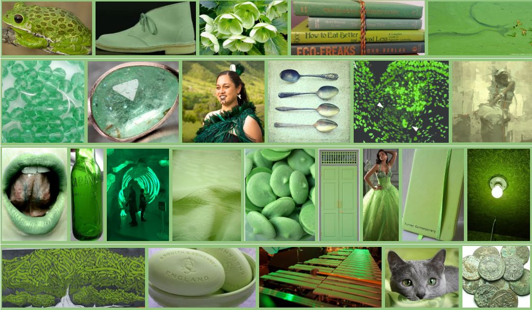 Lime Green Mood Board Scrolller