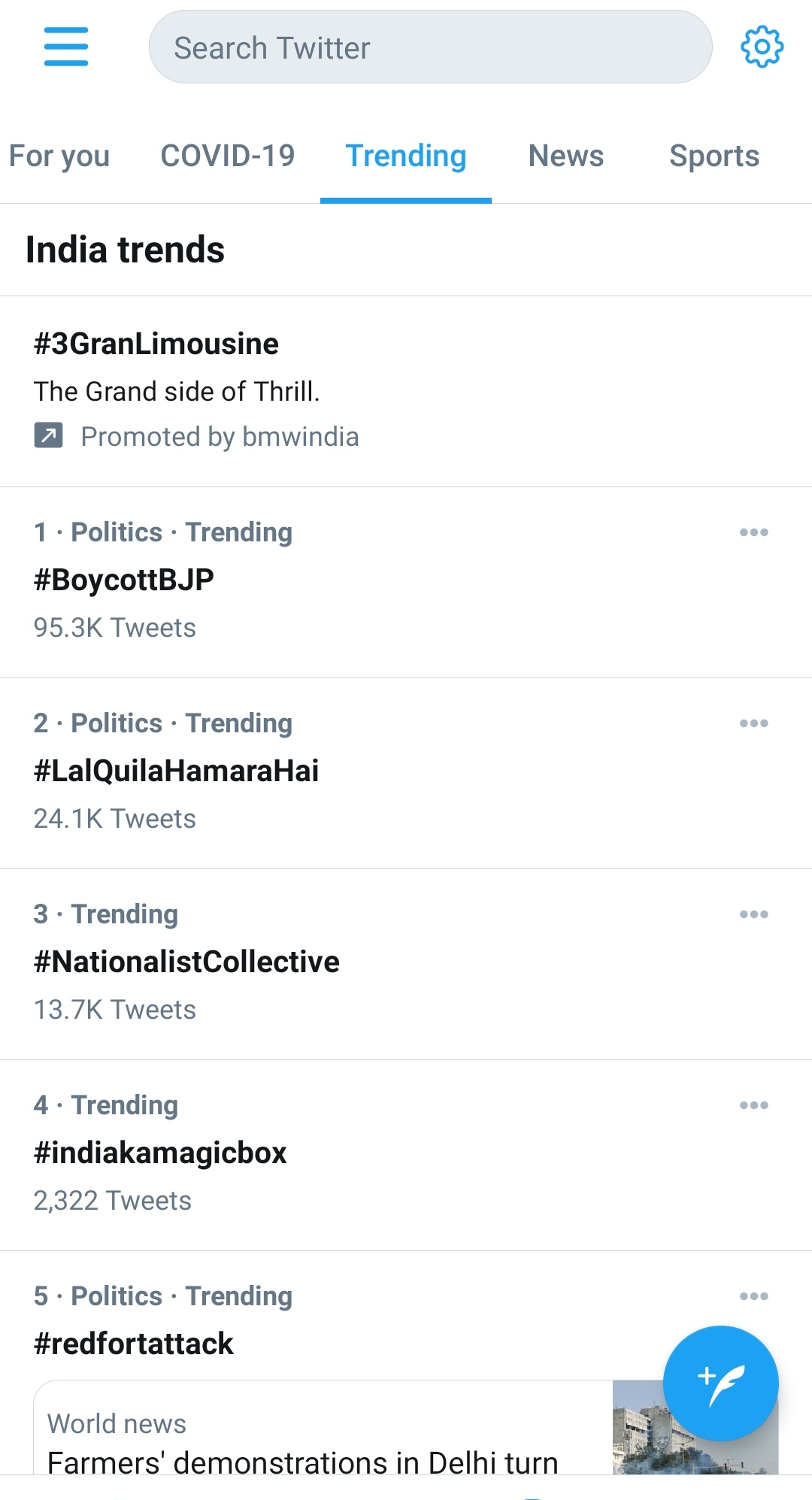 Look what's trending on twitter now Scrolller