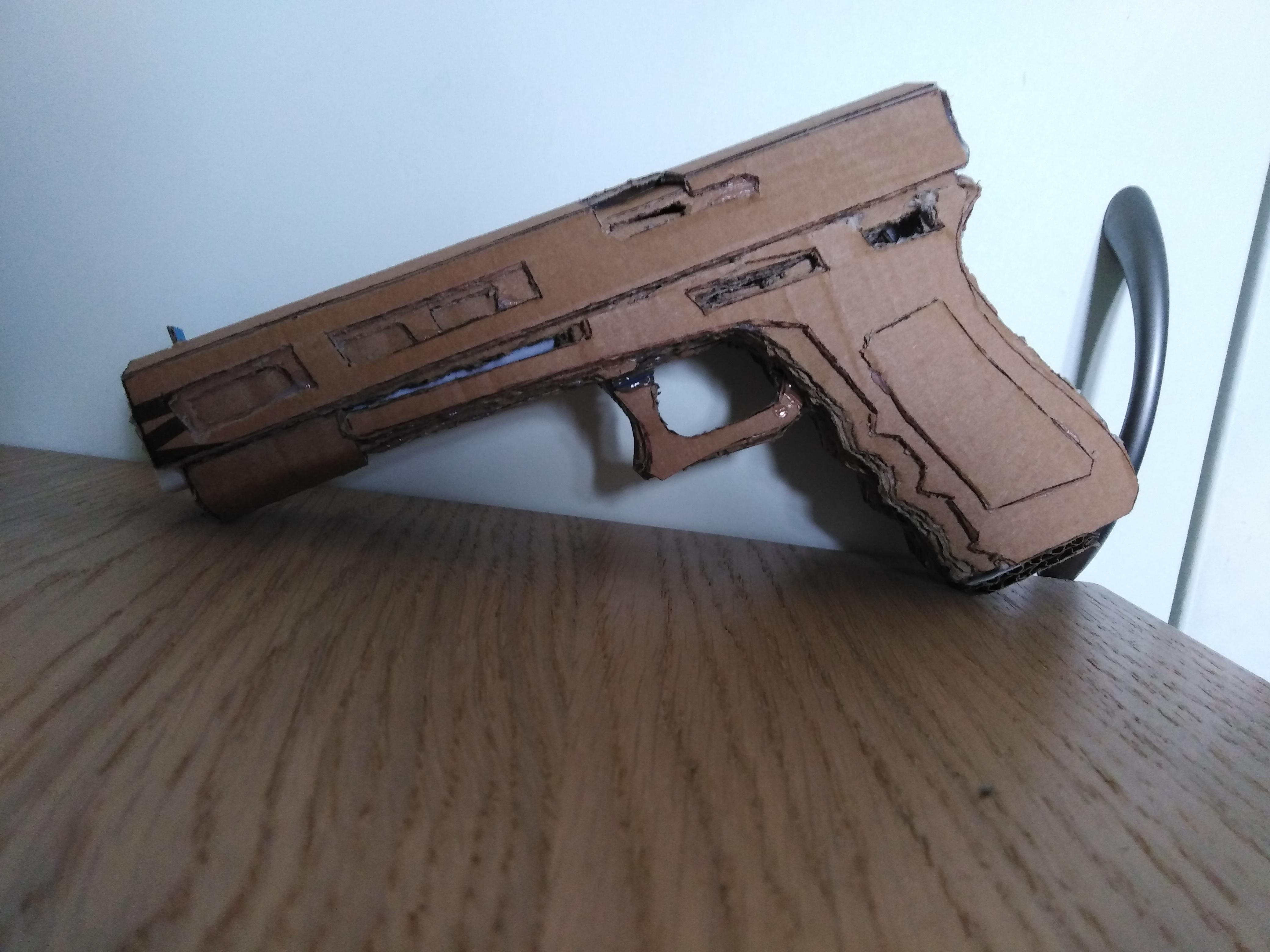 Made a cardboard glock 17 | Scrolller