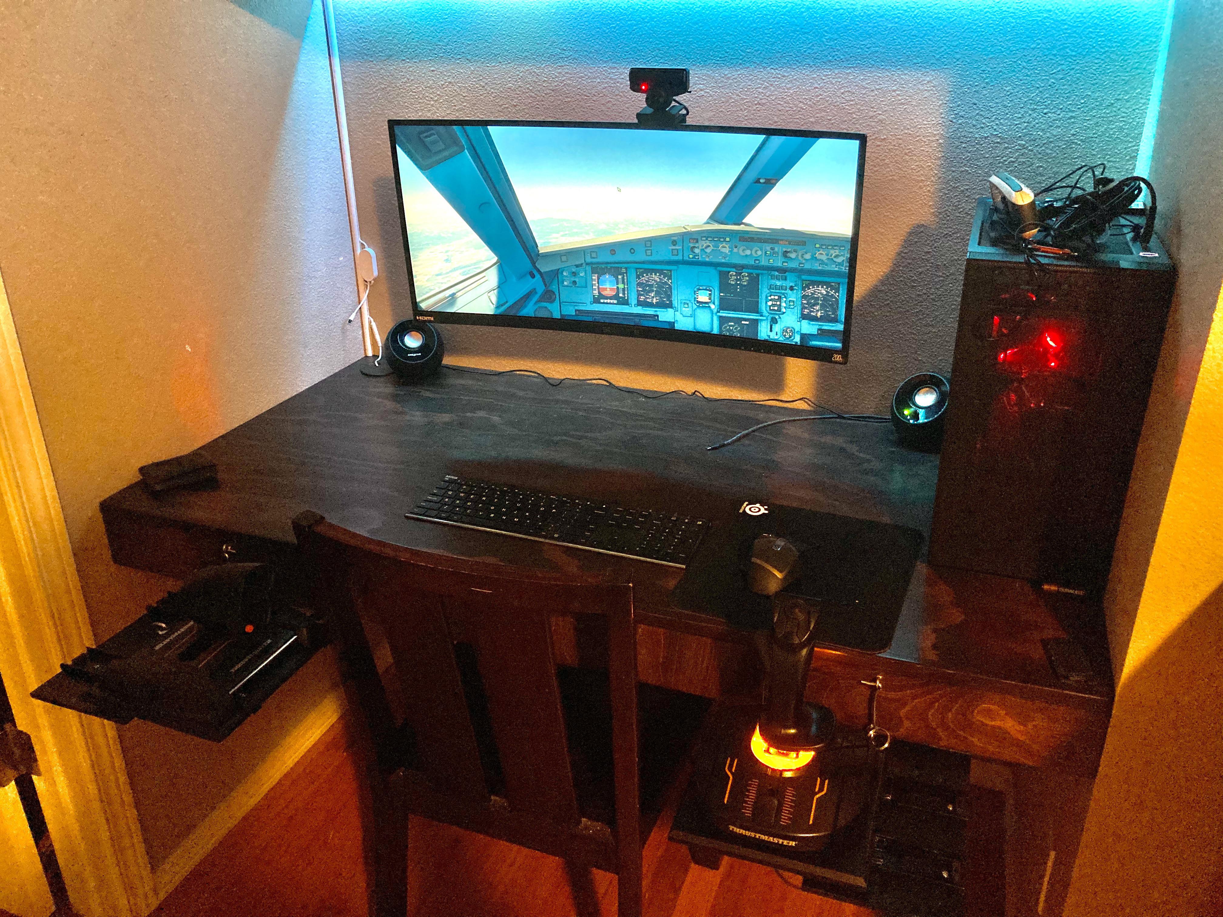 Made a fold-away HOTAS rig. | Scrolller