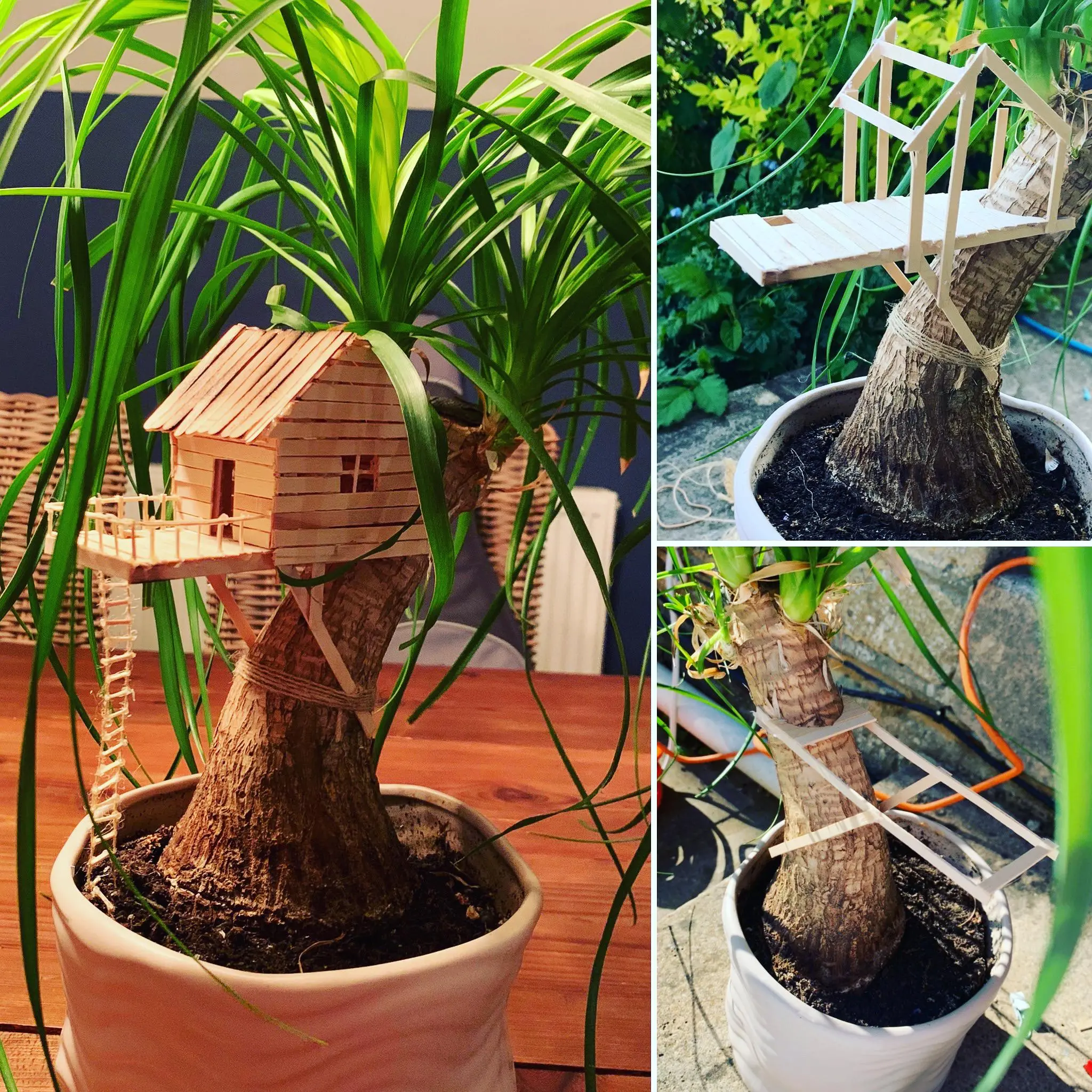 Made a mini treehouse.. for a house plant! My first attempt at a mini ...