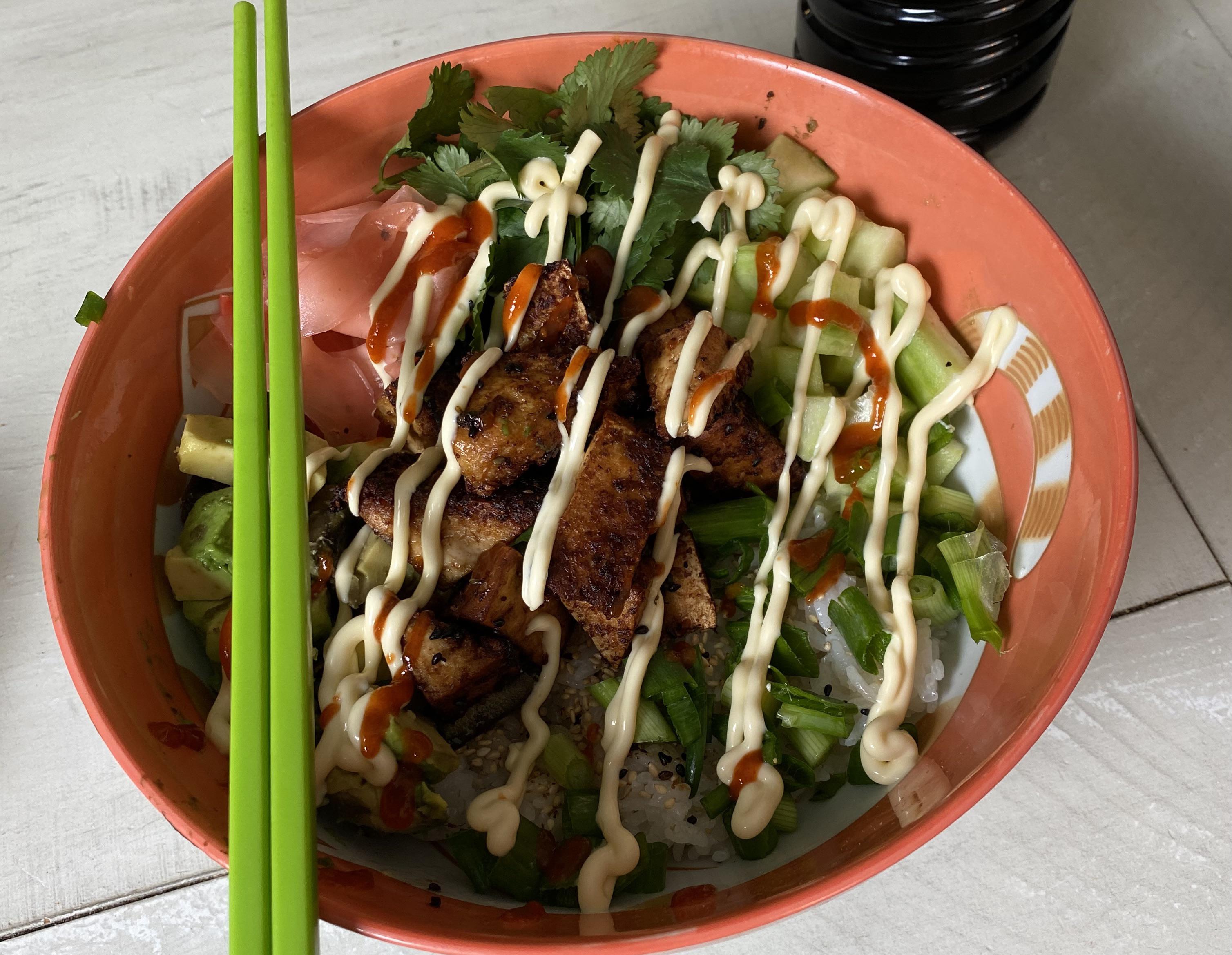 Made my fiancé a ginger tofu poke bowl | Scrolller