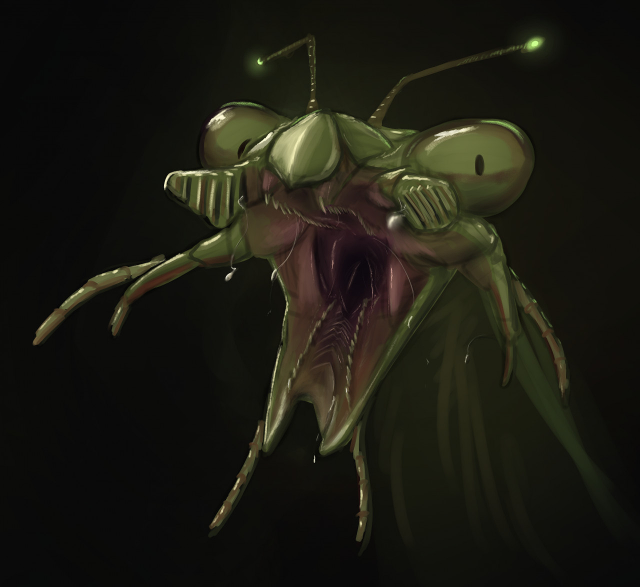 Mantis Eats Nipple