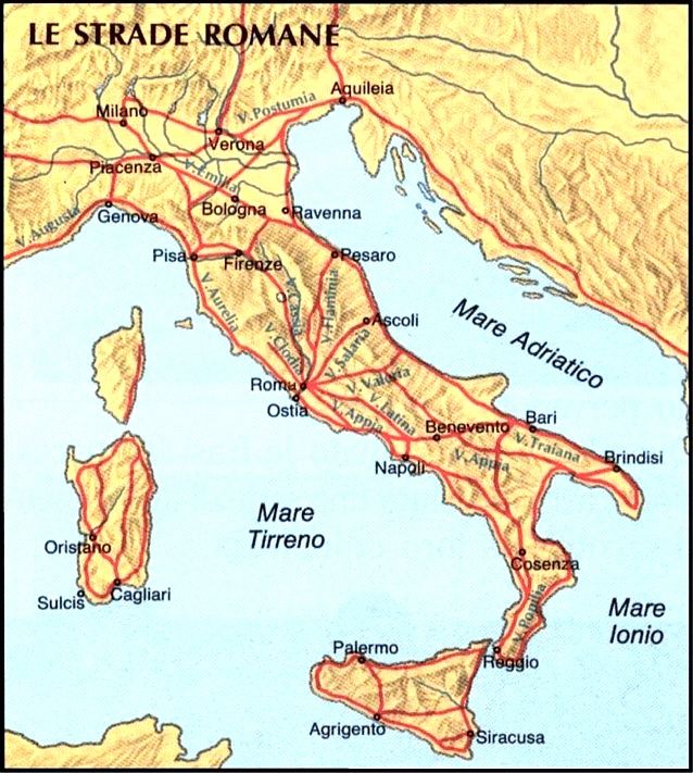 Map of Ancient Rome's roads in Italy | Scrolller