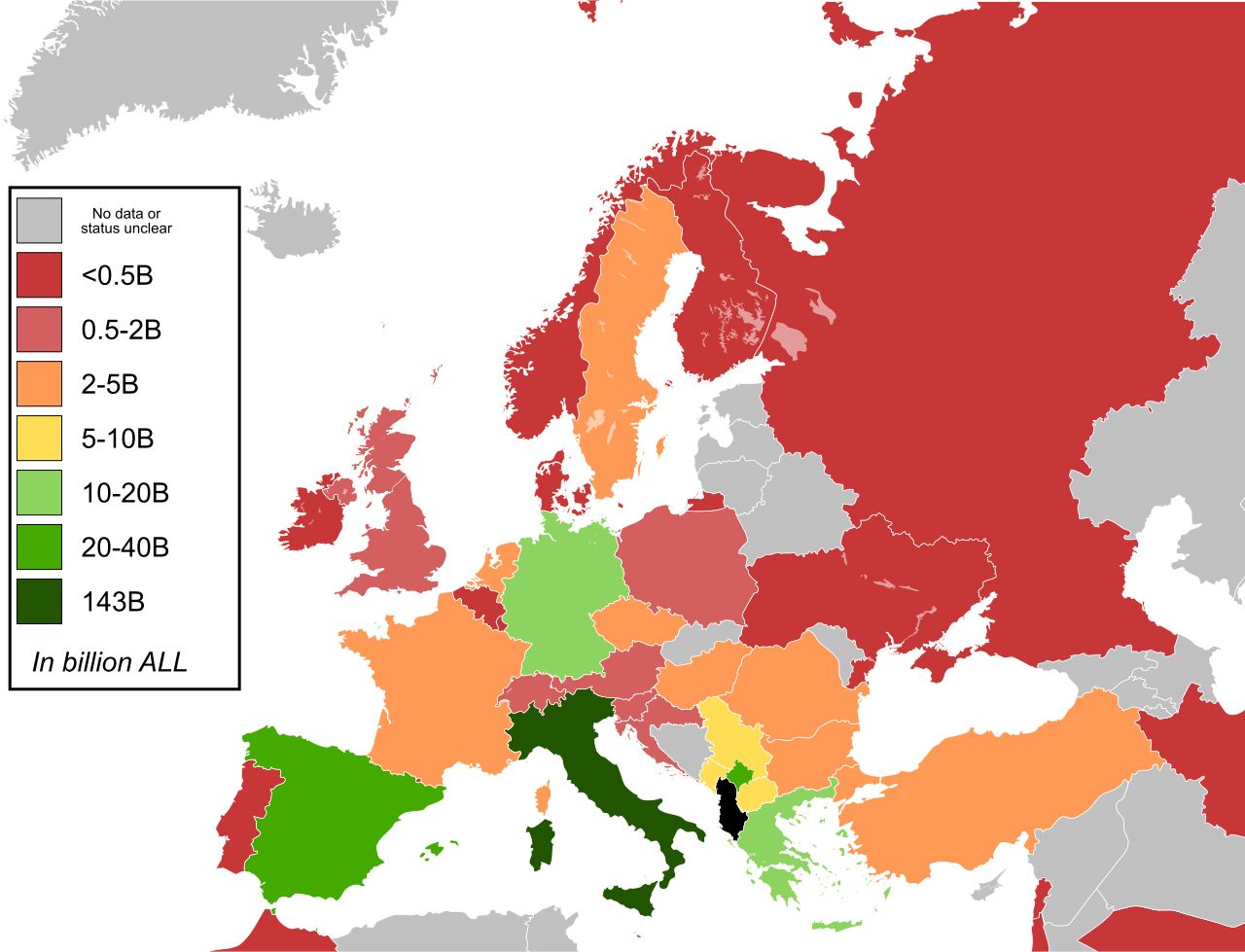 Map of exports by European country | Scrolller