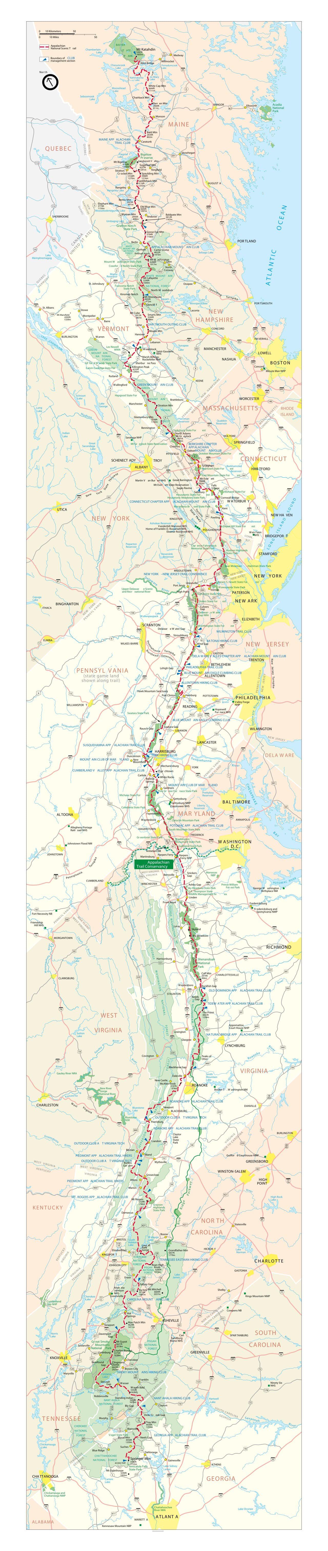 Map of the Appalachian Trail | Scrolller