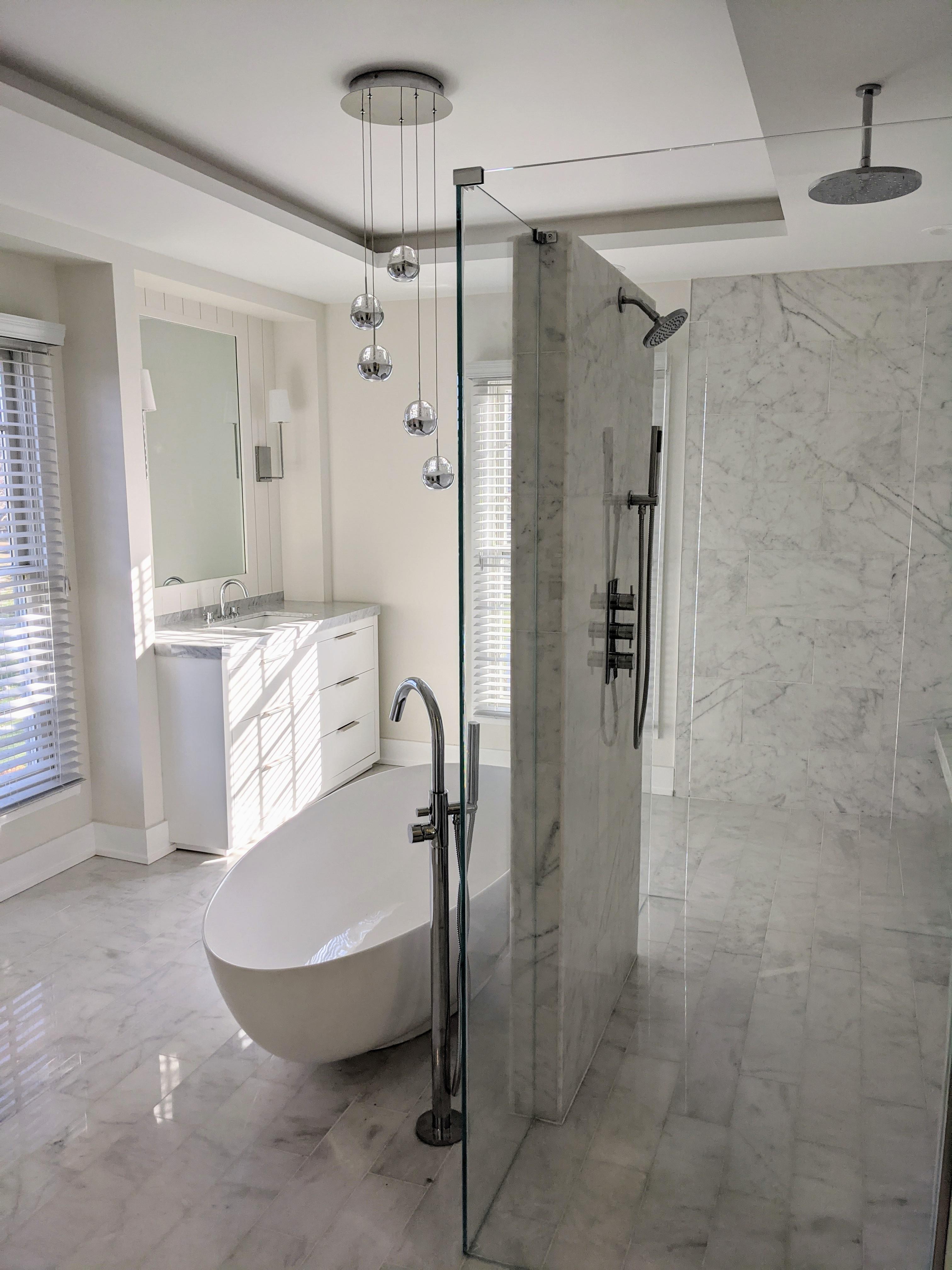 Master bathroom with walk in shower Barrington Illinois [3024x4032 ...