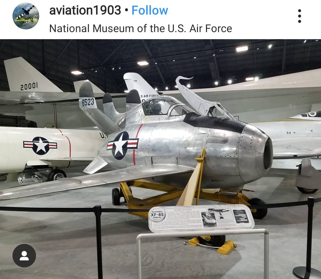 McDonnell Douglas Xf85 Goblin Parasite fighter Scrolller