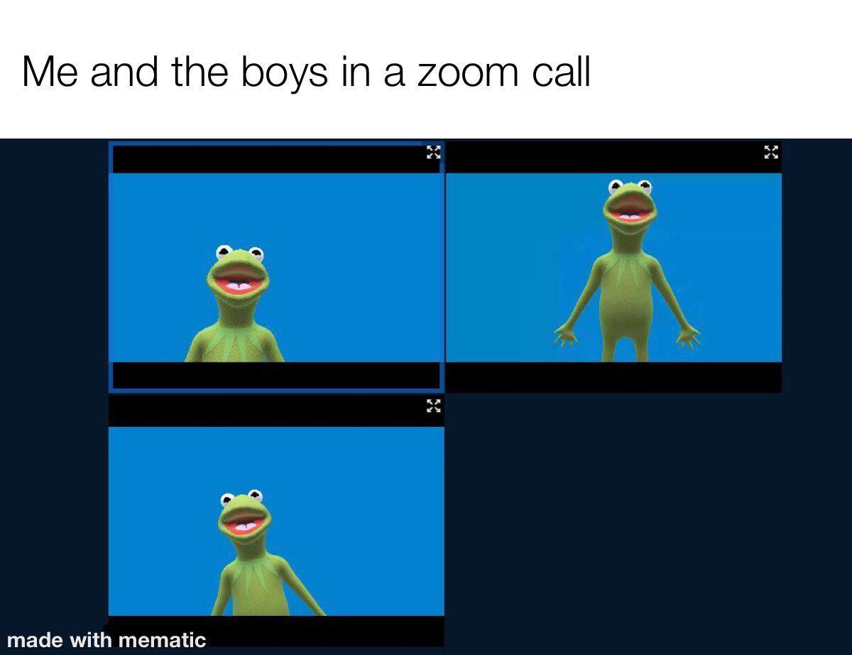 Me And The Boys In A Zoom Call Scrolller