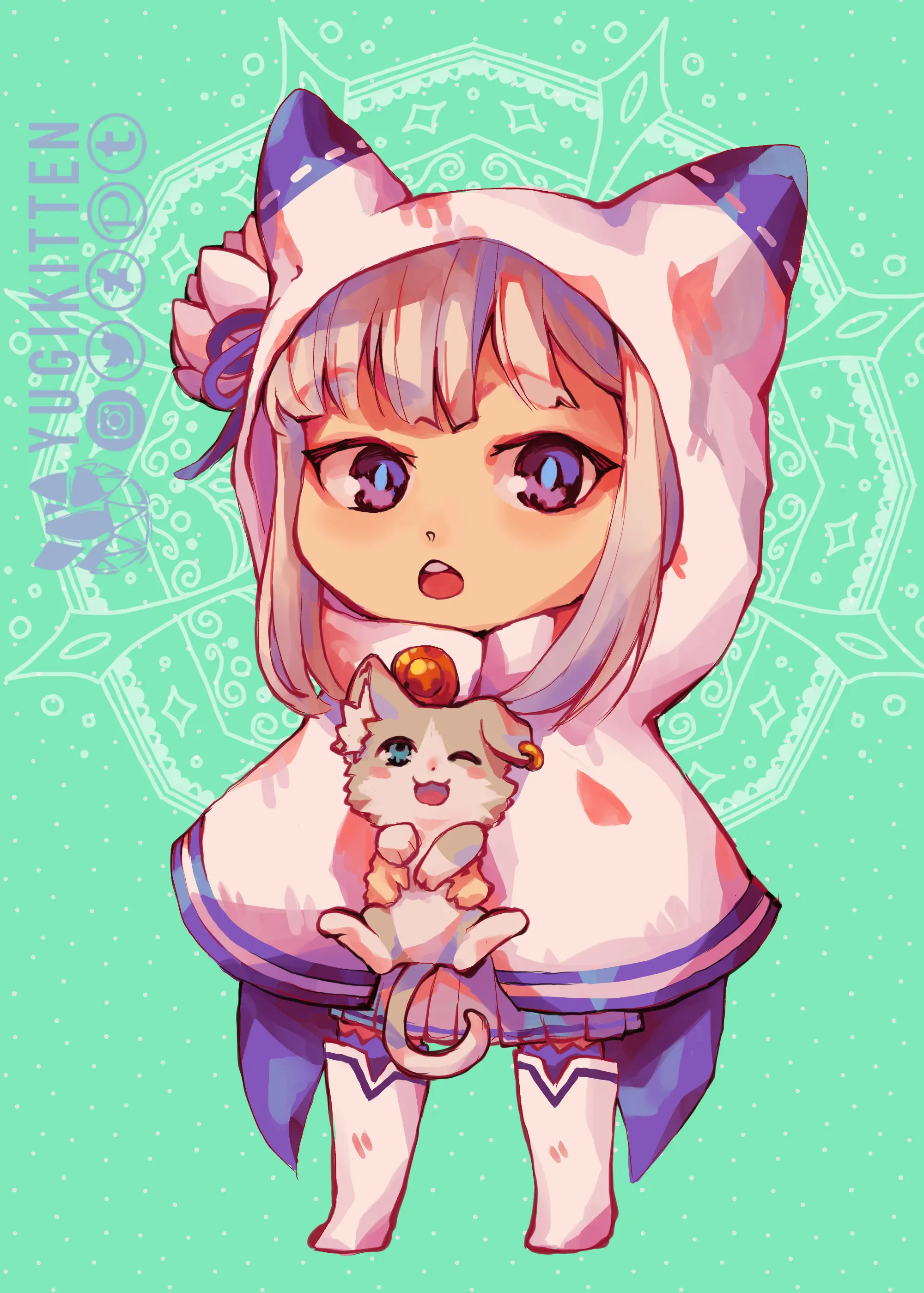 [Media] Daily Emilia #805: Chibi Lia and Puck in a Hoodie | Scrolller