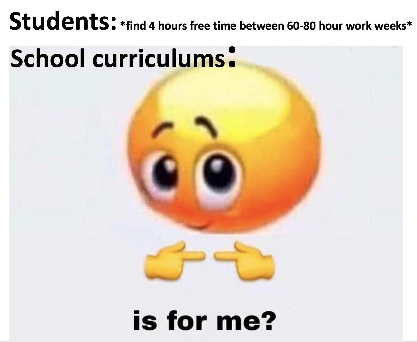 [Meme] Shoutout to mandatory lectures and small group even in M3 ...