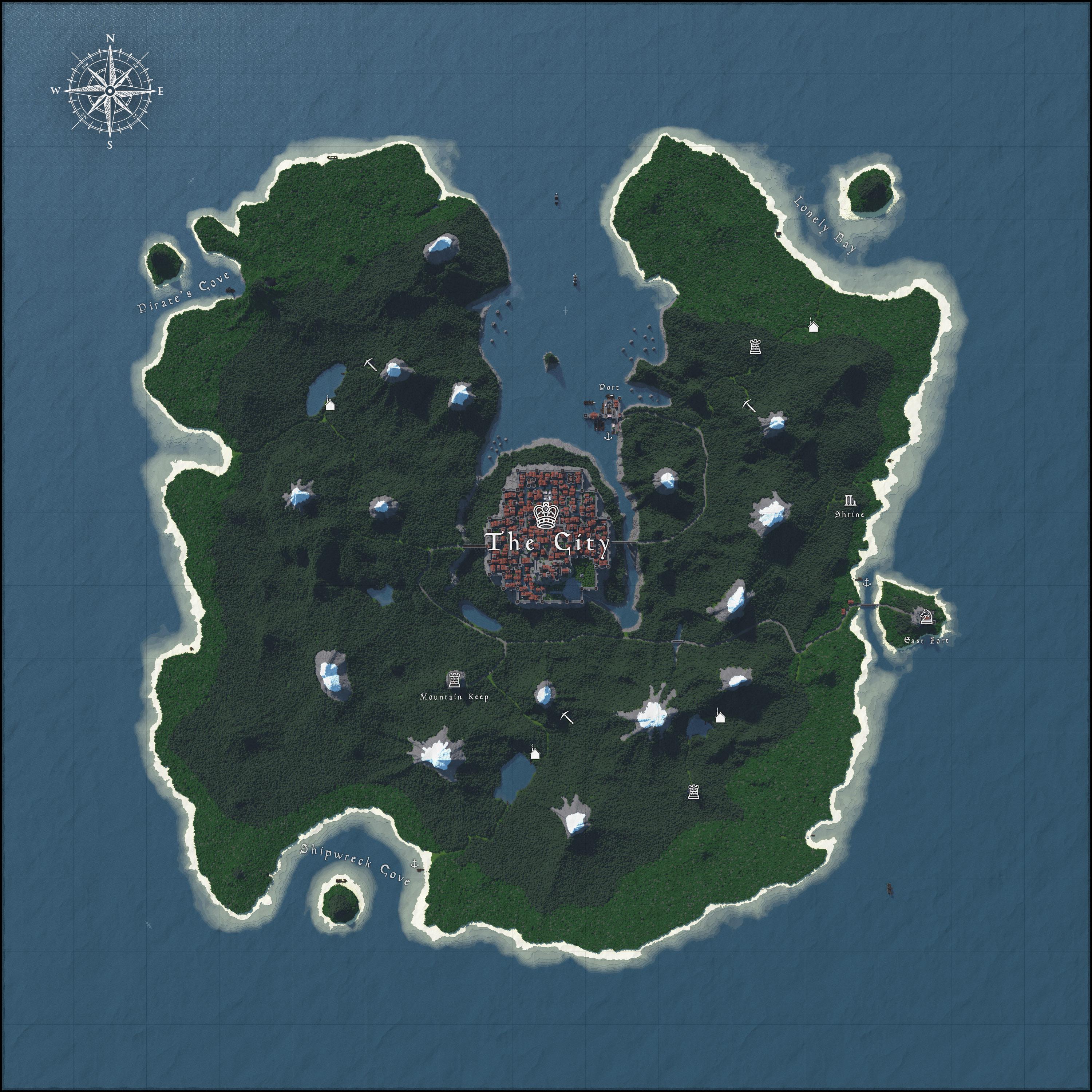 Minecraft render turned into a map | Scrolller