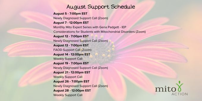 MitoAction's August Support Schedule | Scrolller