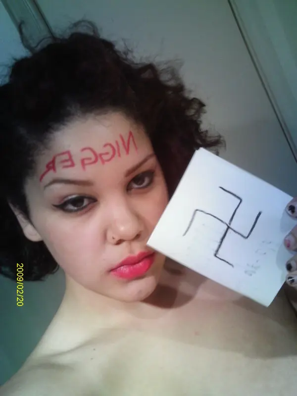 Mixed raceplay body writing and signs featuring Black and white women from JesusRaves