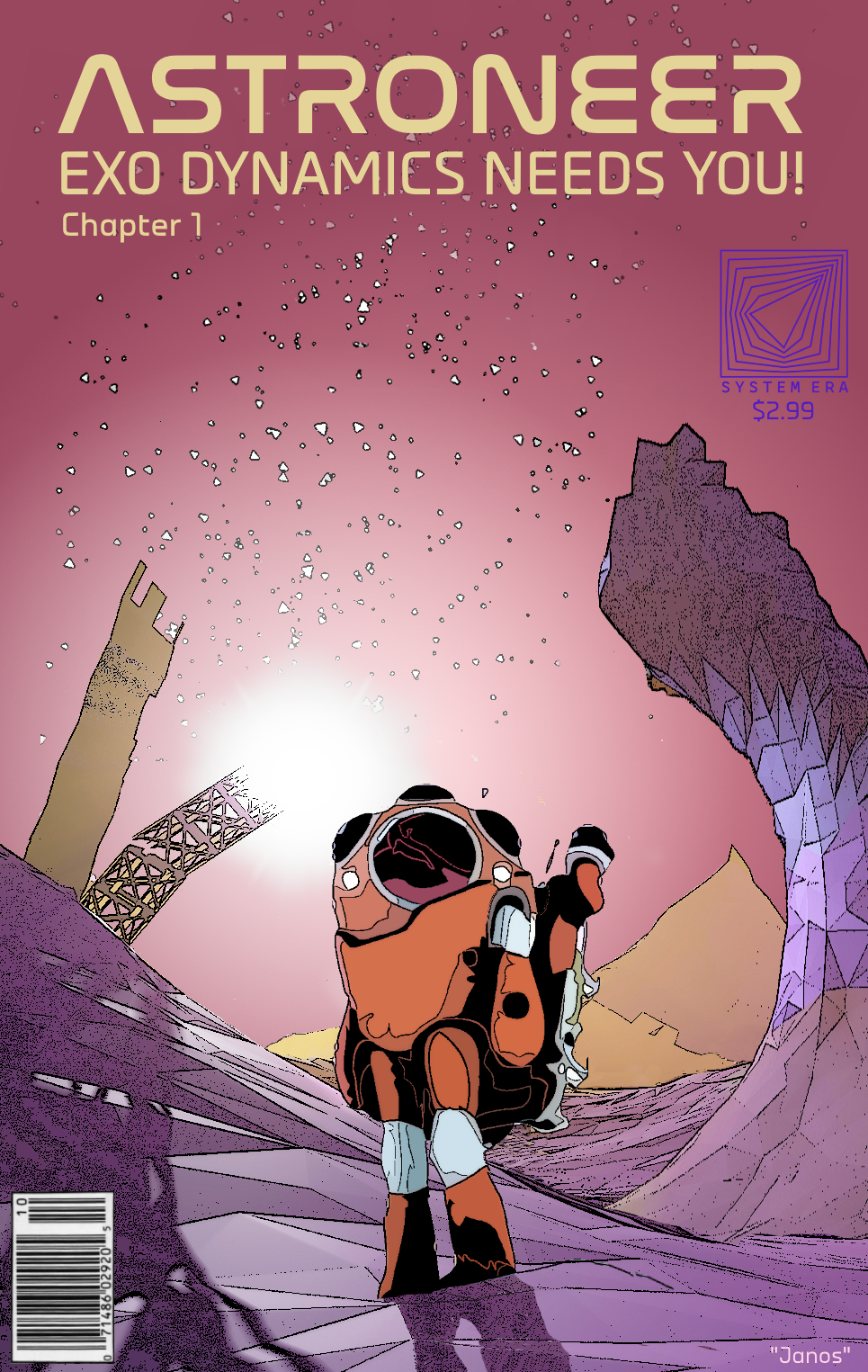 Mock Astroneer graphic novel cover | Scrolller