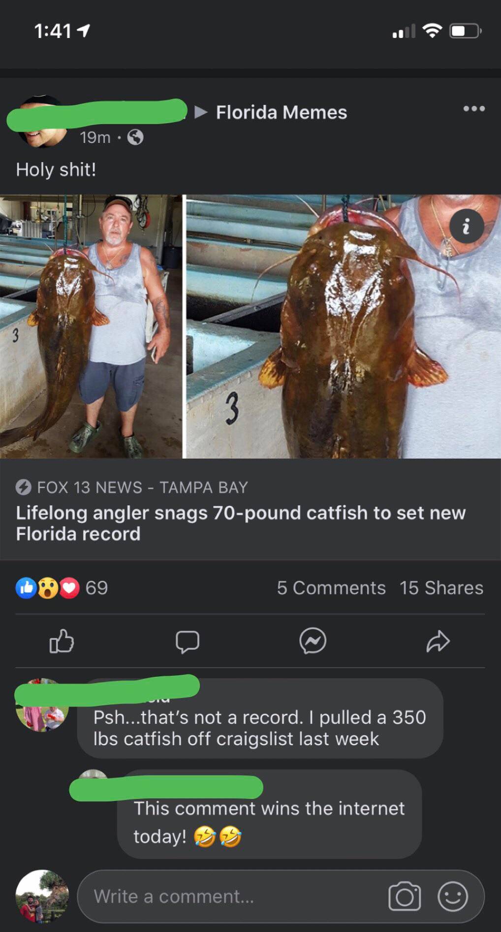 Must have been some catfish Scrolller