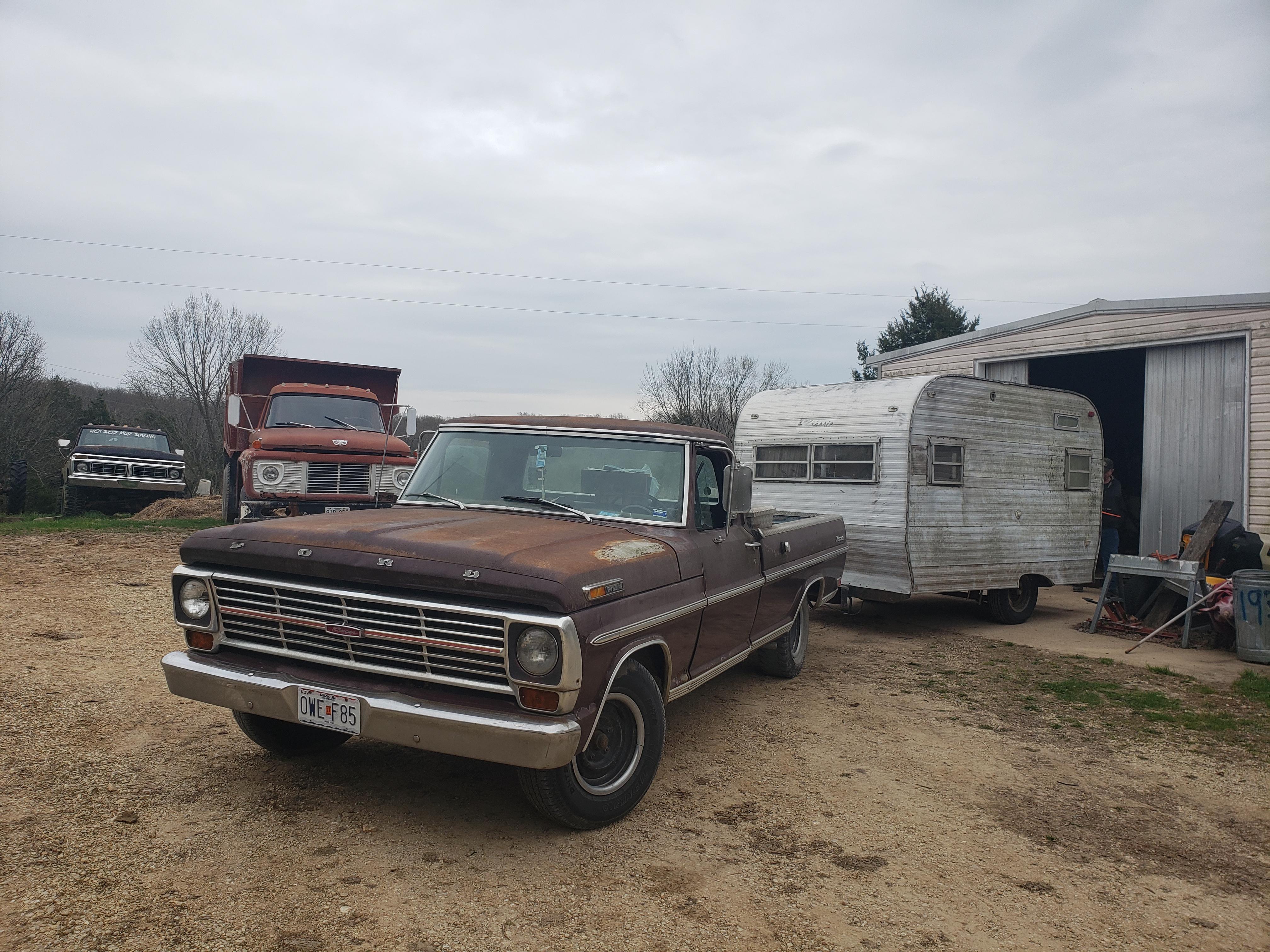 69 Ranger My 69 Ranger about to tow home the 62 Klassic camper i just picked up ...