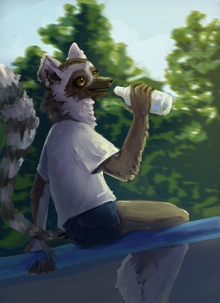My drawing of anthro lemur | Scrolller