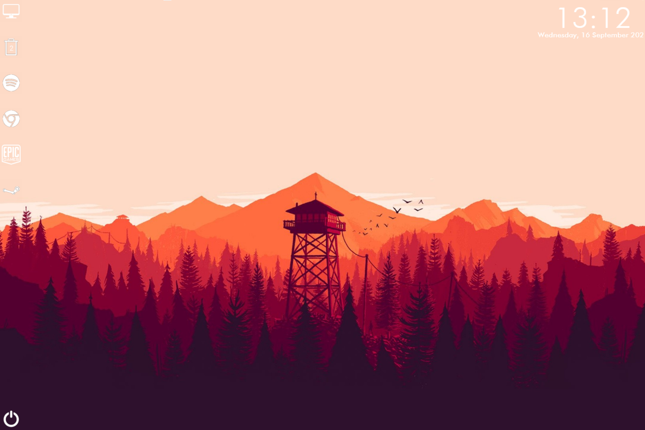 My Firewatch inspired desktop using unfold. | Scrolller