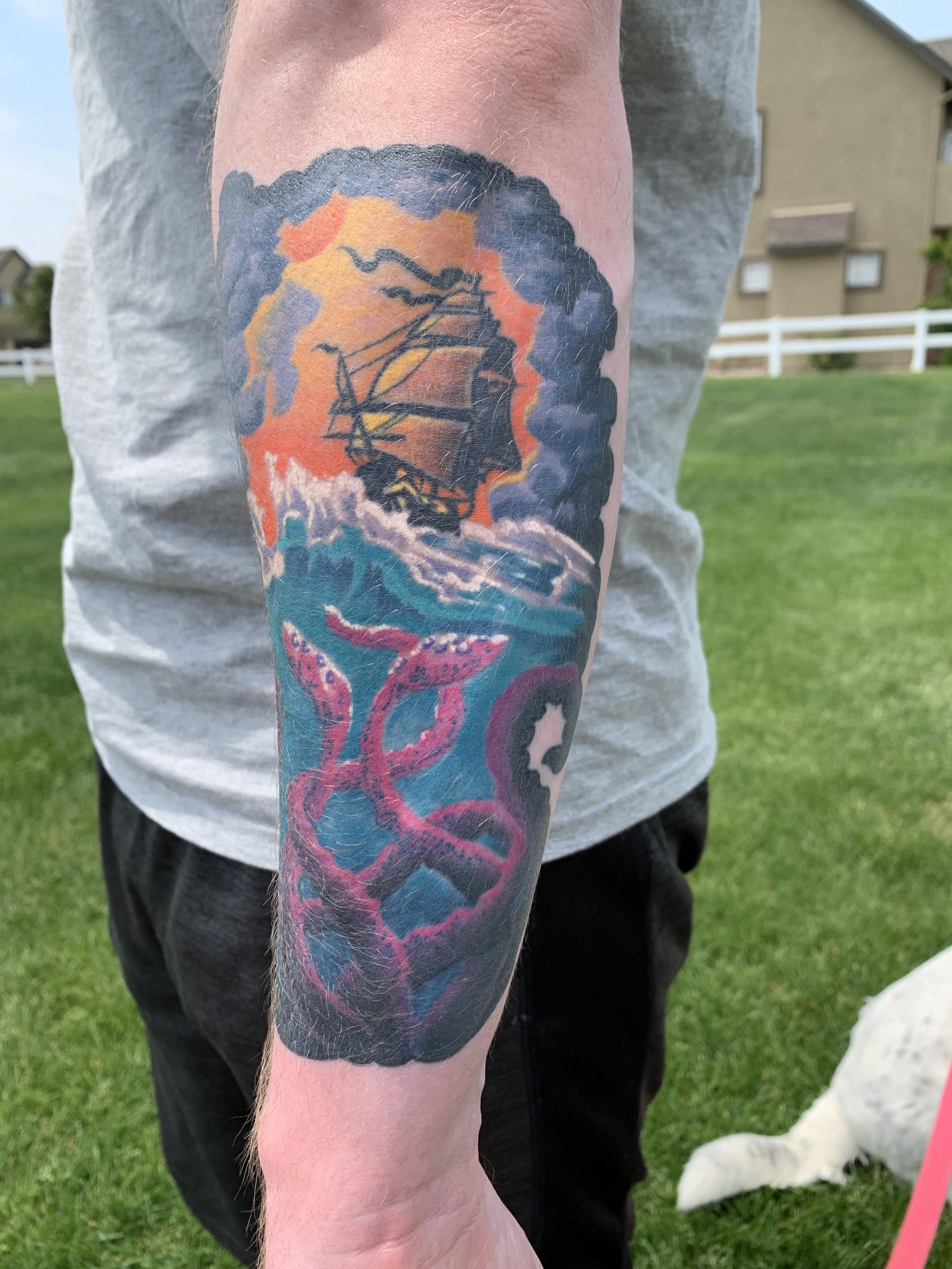 My kraken tattoo with Sea of Thieves vibes Scrolller