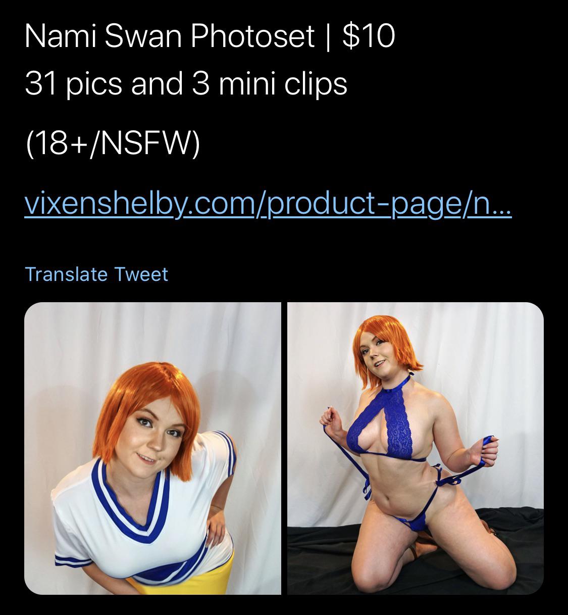 Nami Swan Set on Vixenshelby.com Scrolller.