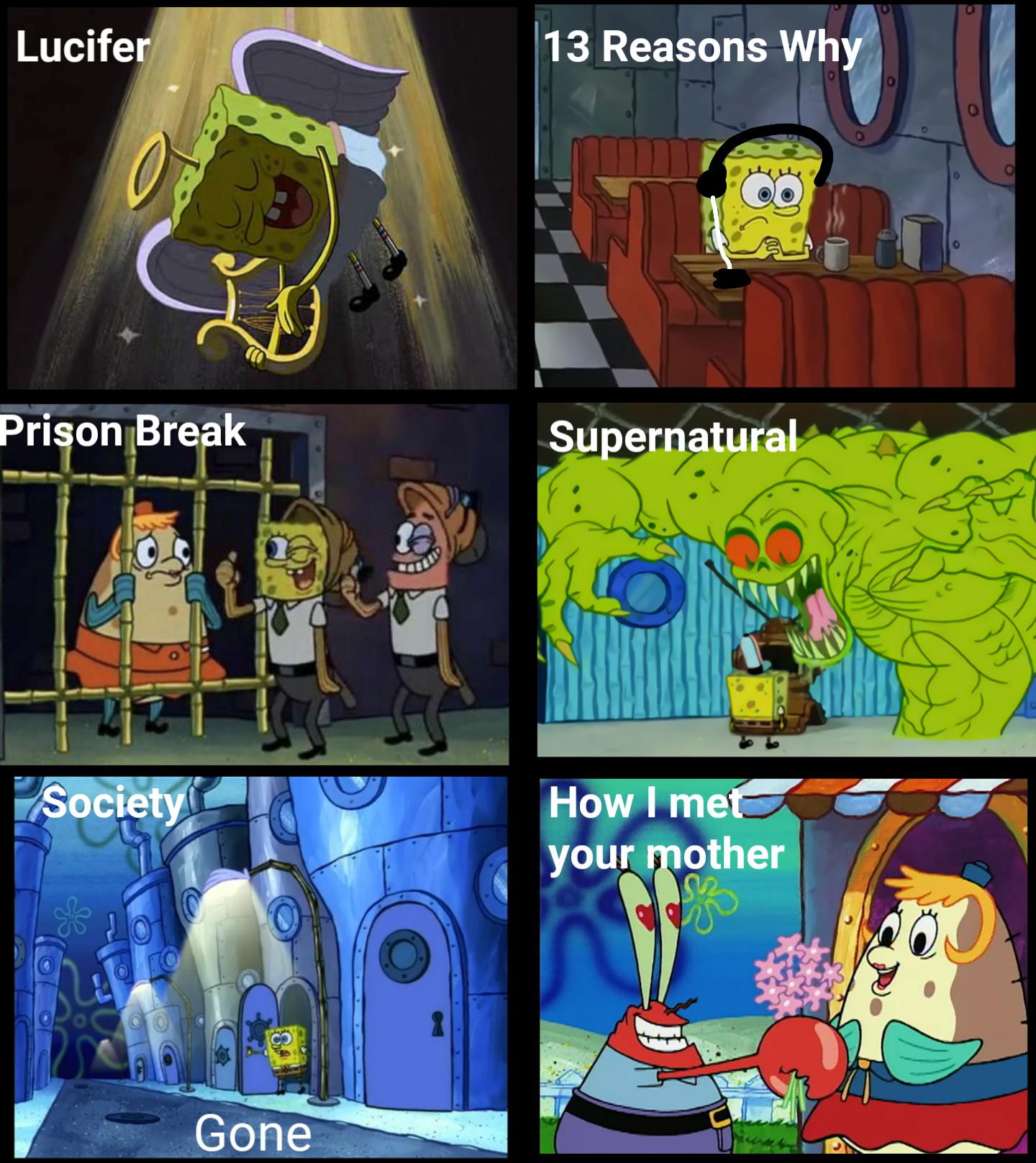 Netflix shows portrayed by Spongebob Scrolller