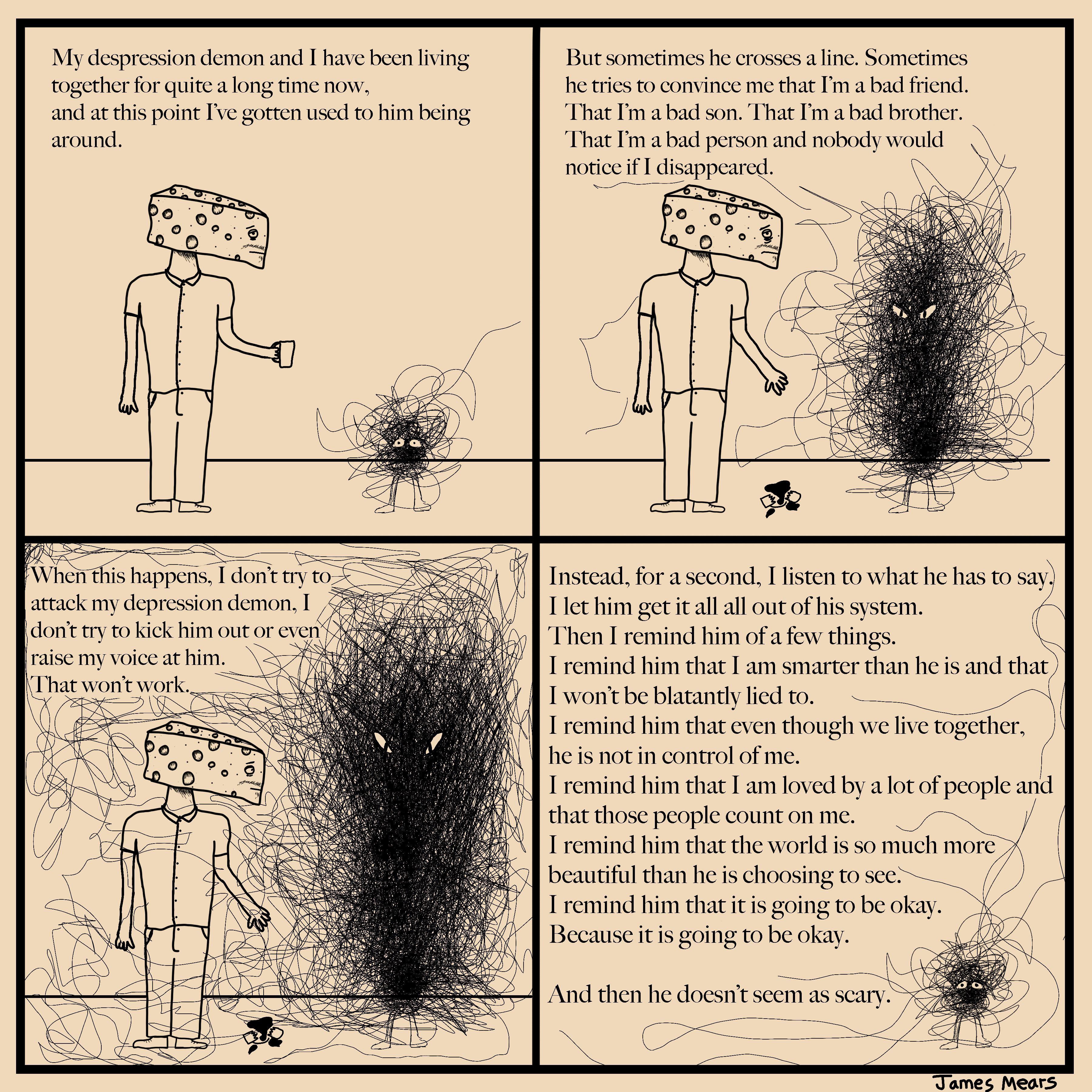 [OC] dealing with my depression demon | Scrolller