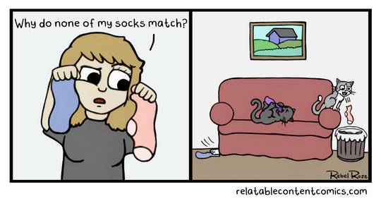 [OC] Where are my socks?
