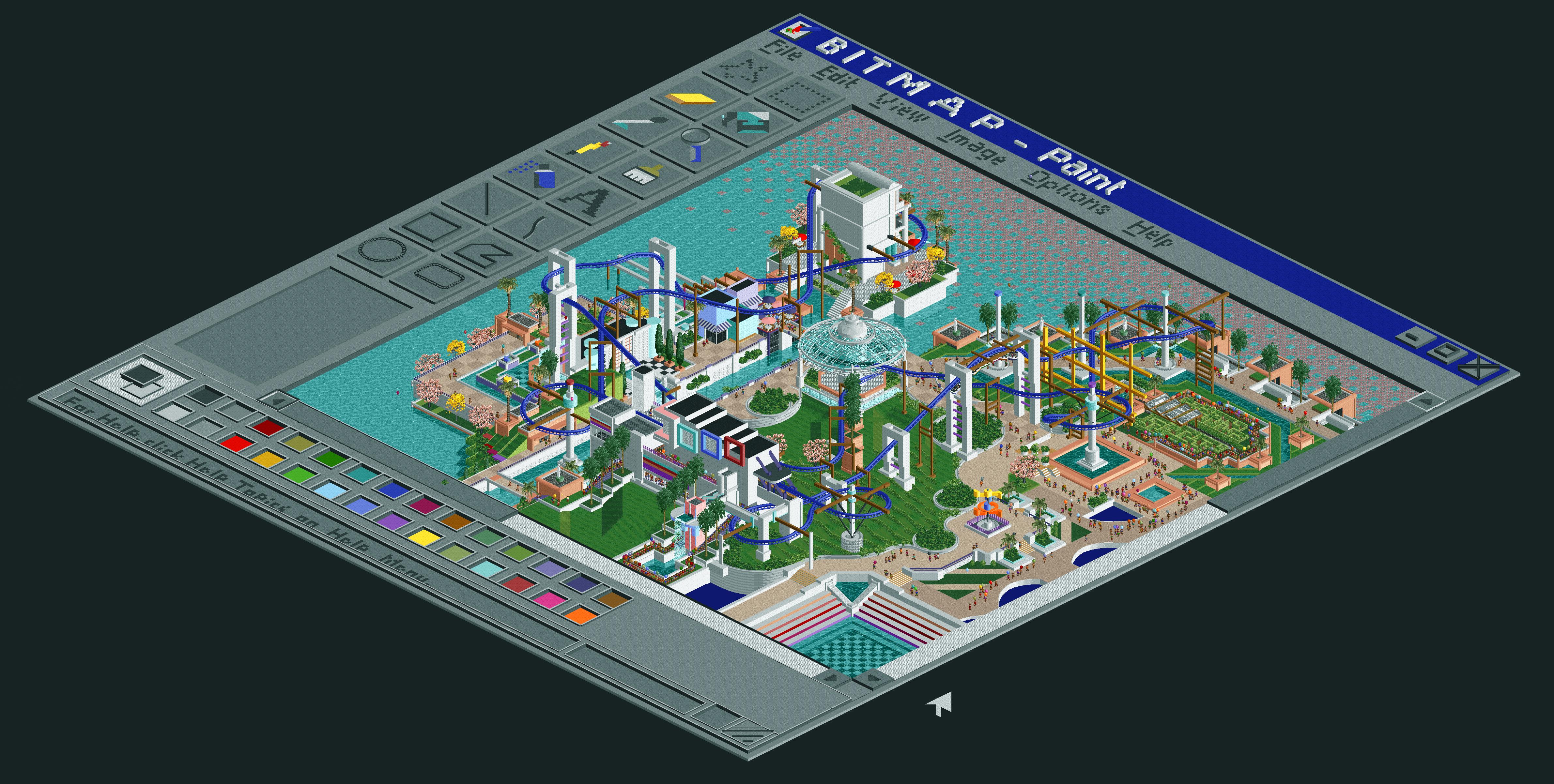 [Open RCT2] - B I T M A P - Suspended Roller Coaster & Theming | Scrolller