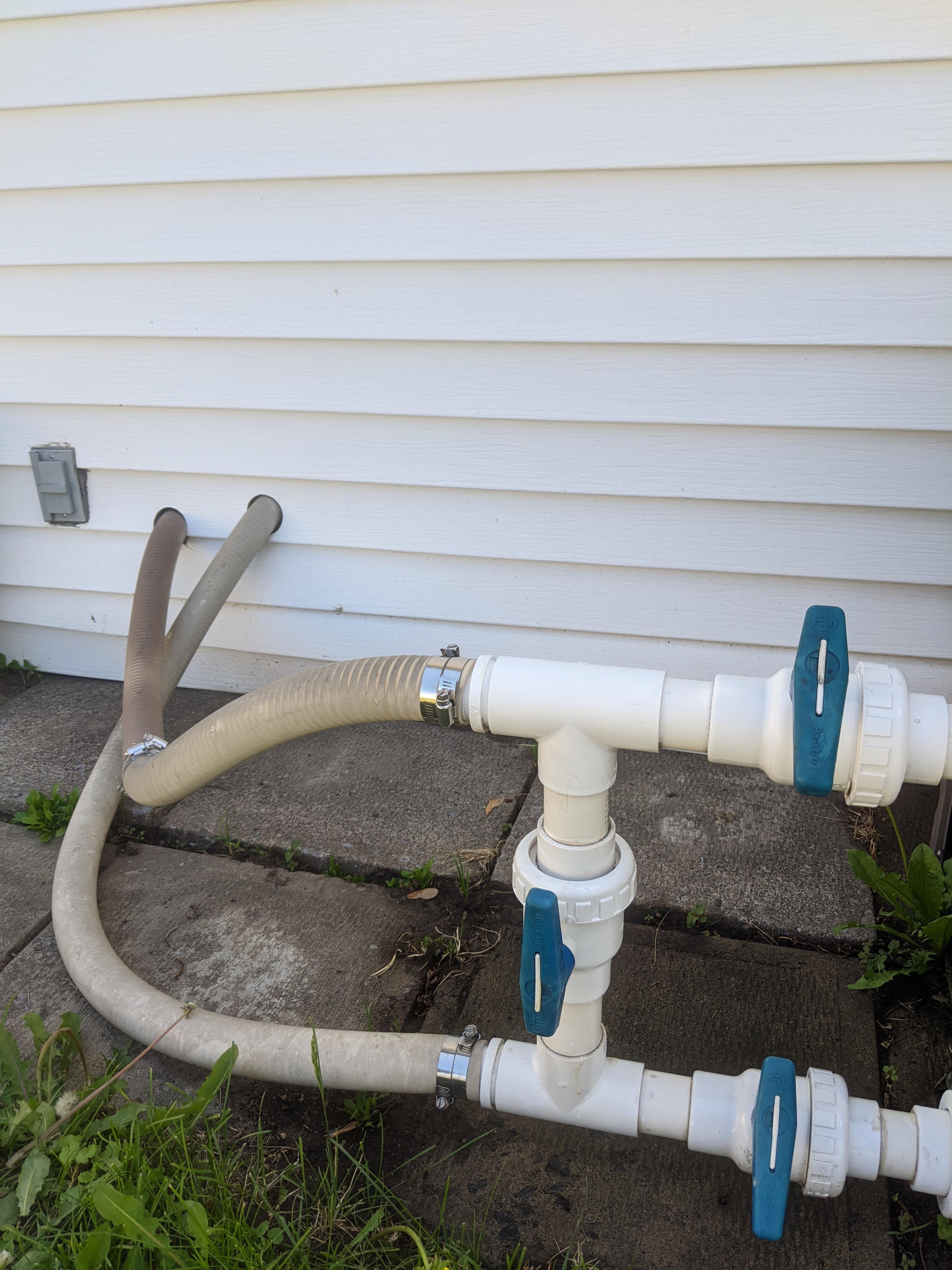 Opening the pool, which way should these valves be turned to prevent