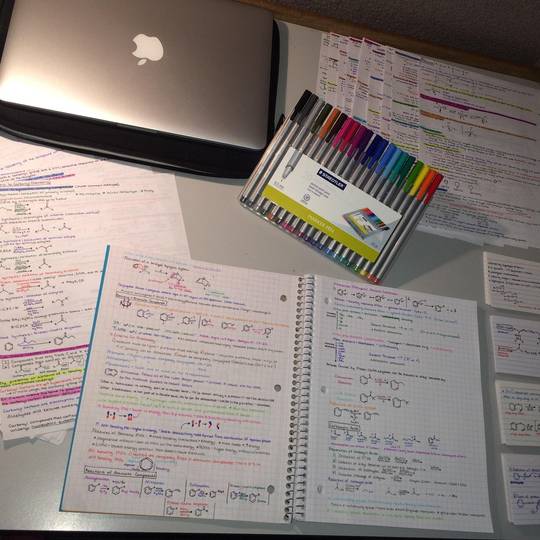 Organized notes help me survive