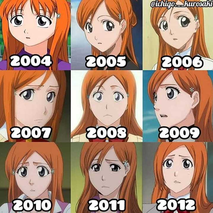 Orihime Inoue: Throughout the years. Bleach anime (2004-2012) | Scrolller