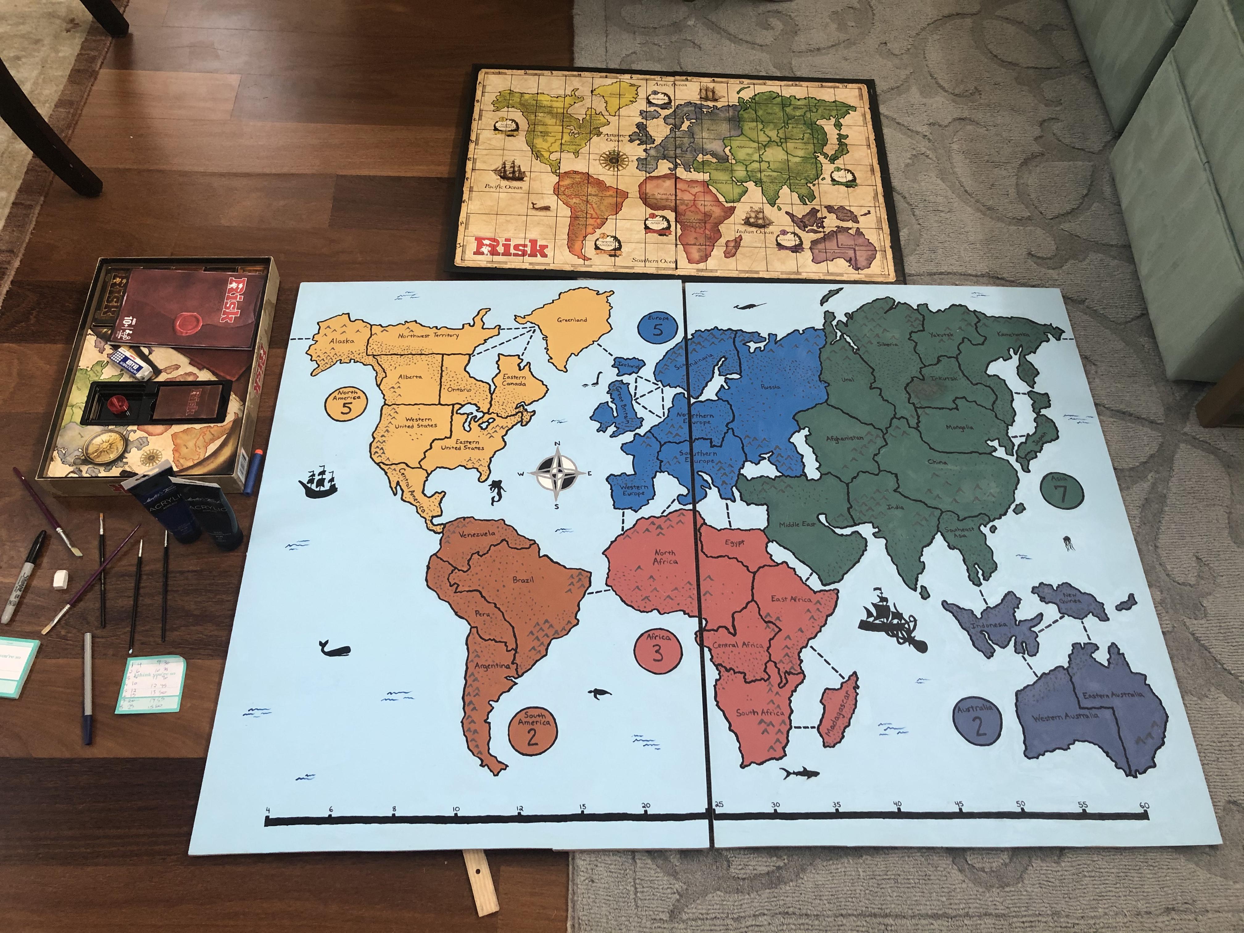 Painted a giant Risk board, how should I seal it? | Scrolller