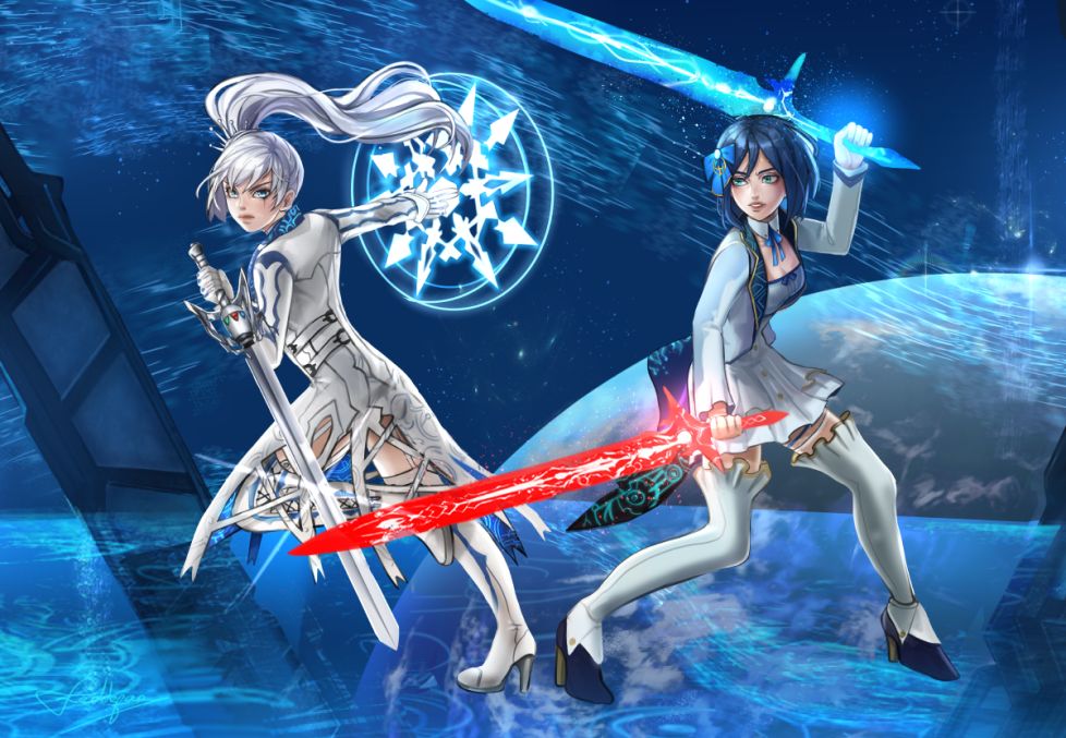 [PSO2 x RWBY] Hey! Weiss from Ship 3 here! I recently had this piece ...