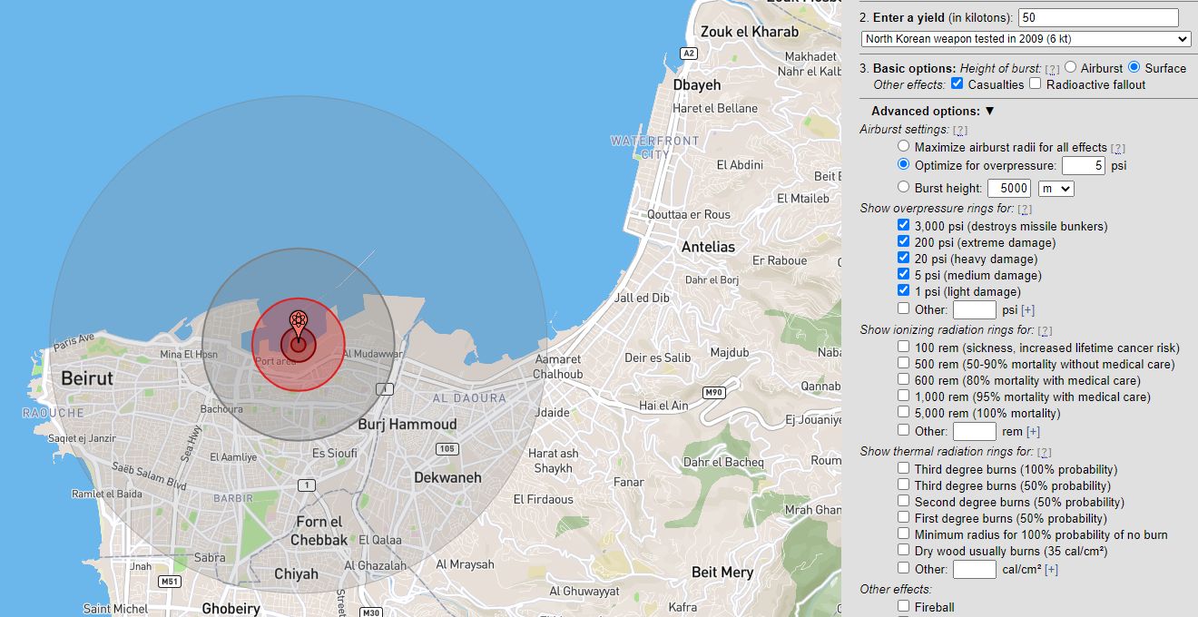 Map Of Explosion In Beirut Info In Comments Can Someone Help Me Make