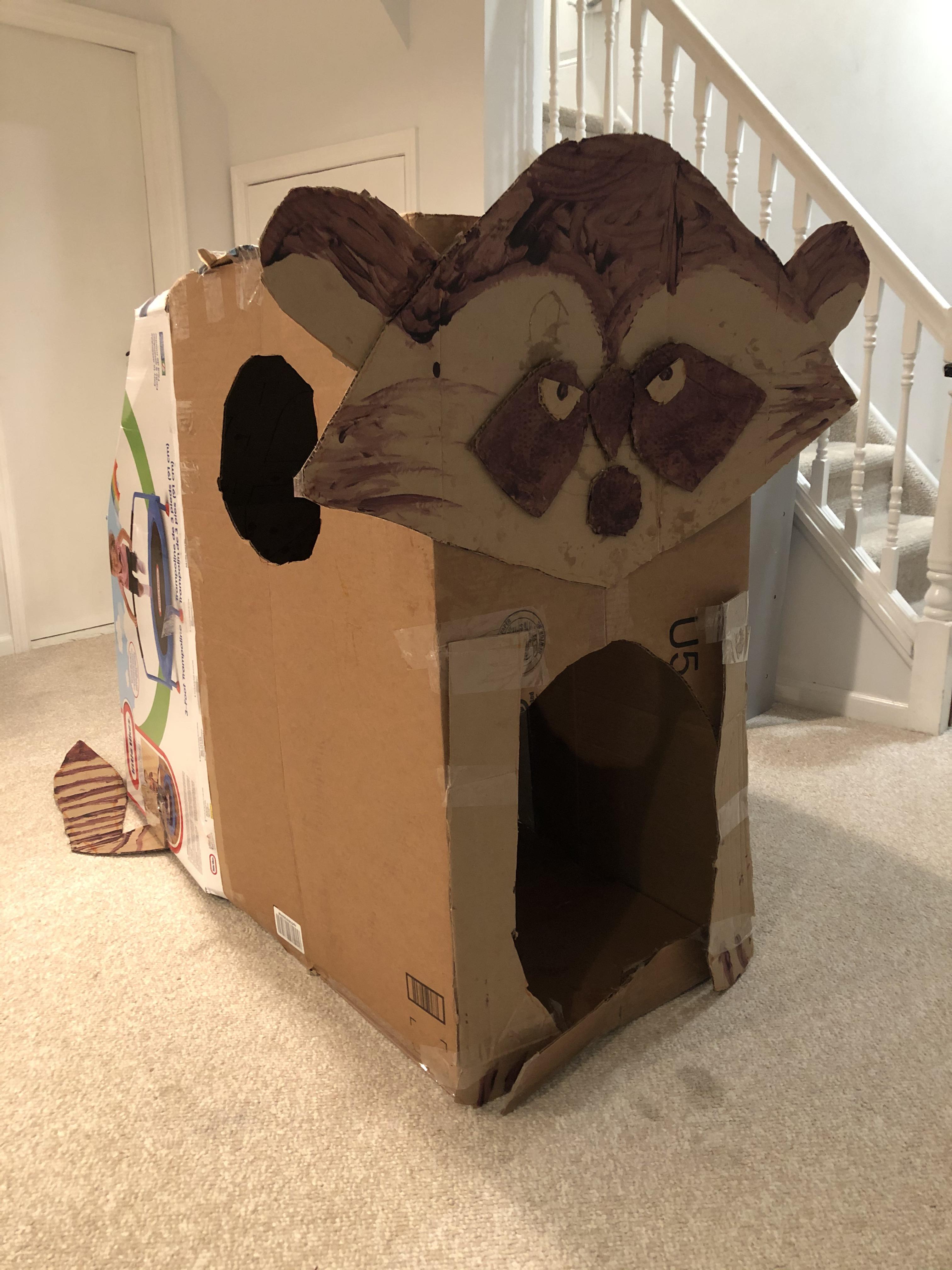 Quarentine day 18 - child wants to build a raccoon house. | Scrolller
