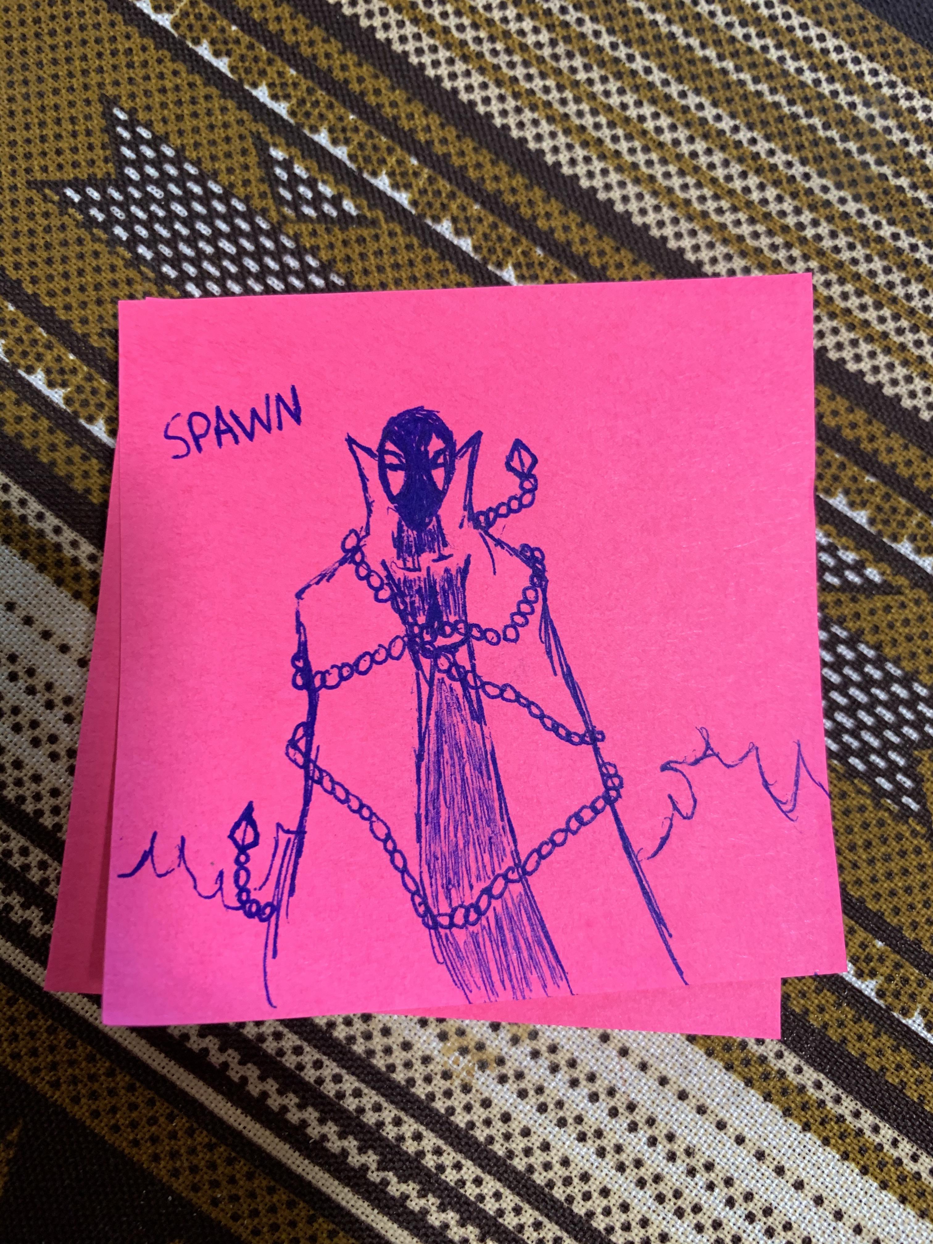 Quick Doodle I Made On A Sticky Note Scrolller