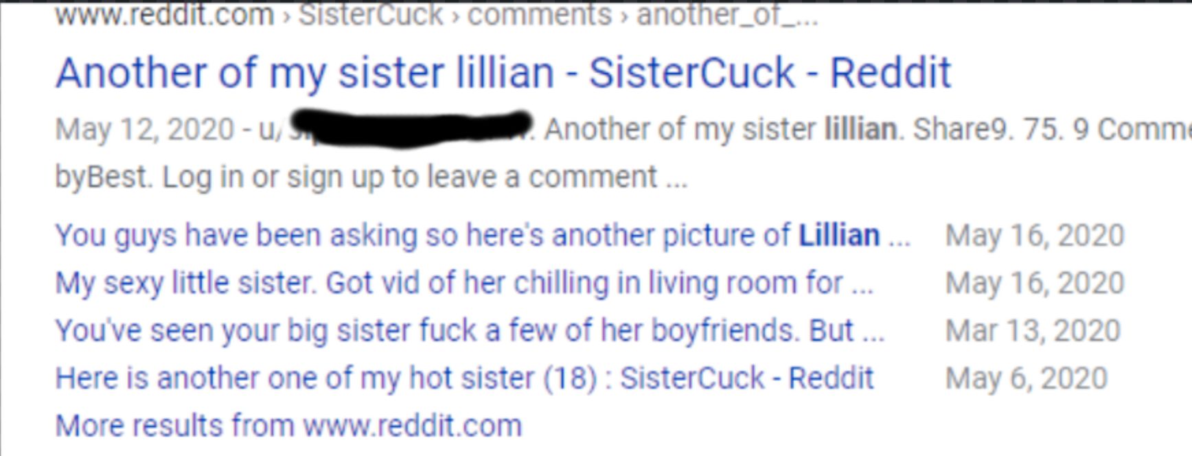 SisterCuck, a subreddit for people to post pictures of their sisters