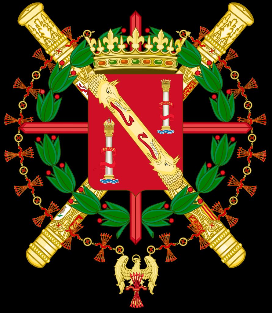 Rare Coat Of Arms Of Francisco Franco With The Order Of The Yoke And Arrows Scrolller